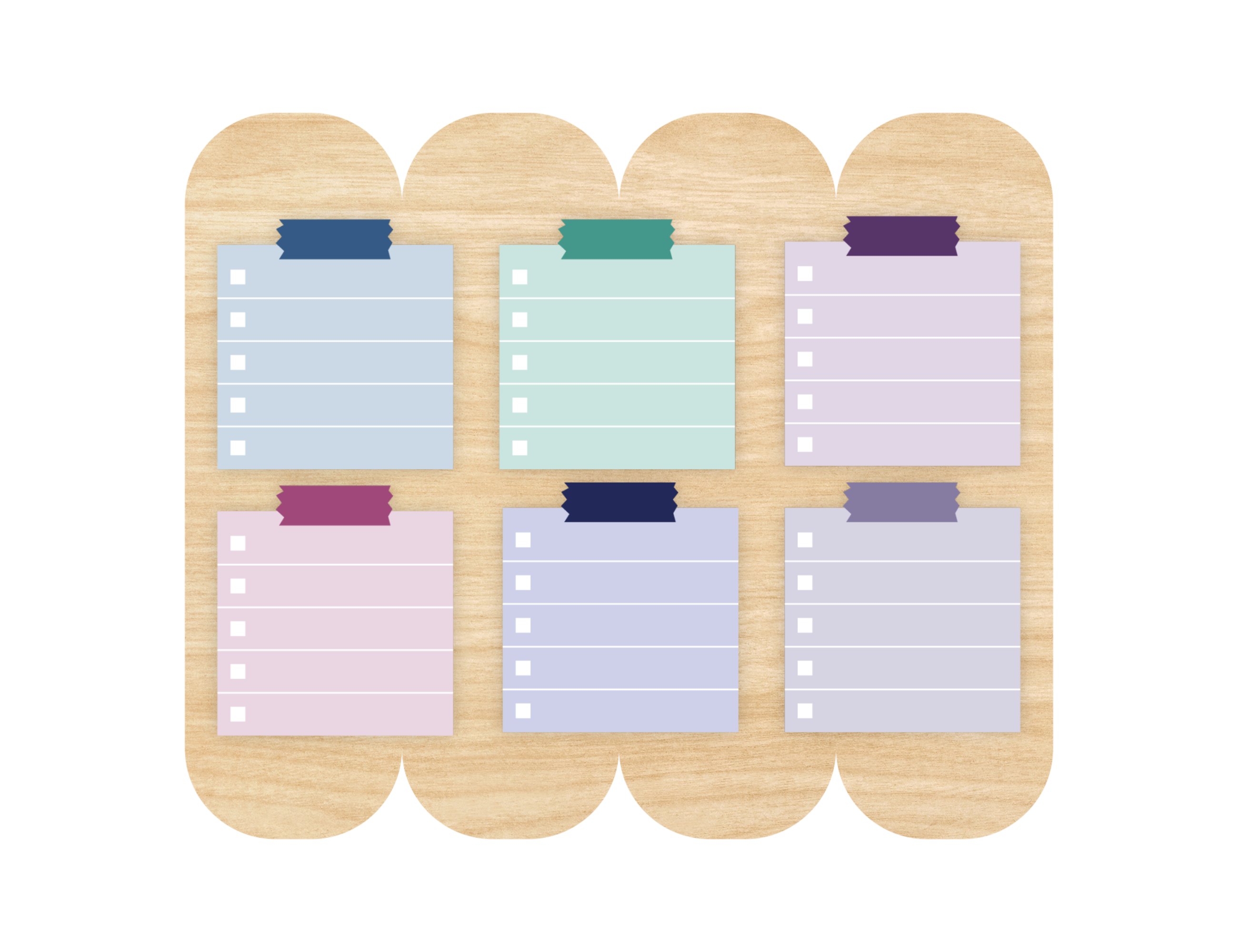 Short To Do List Stickers, Jewel Tones