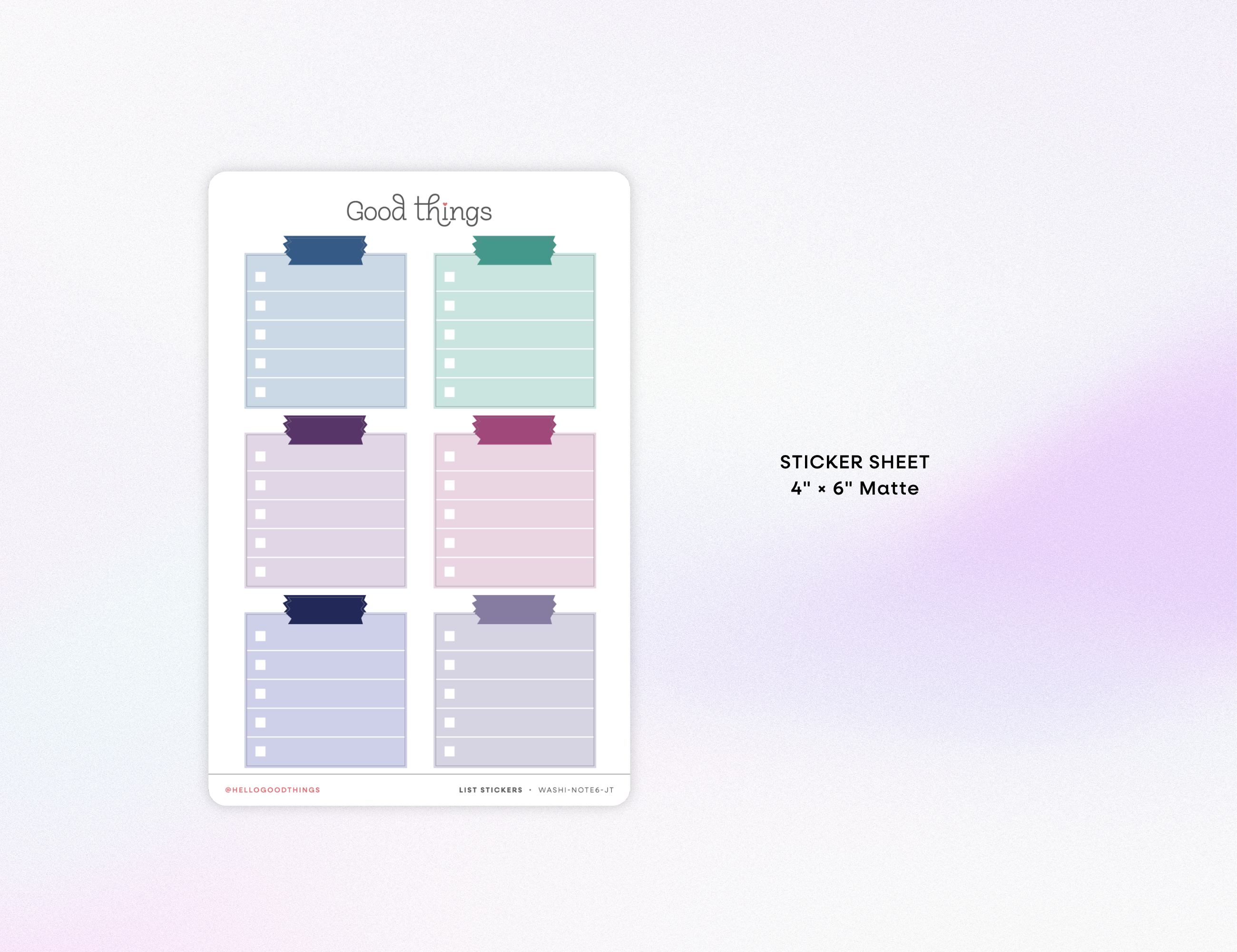 Short To Do List Stickers, Jewel Tones