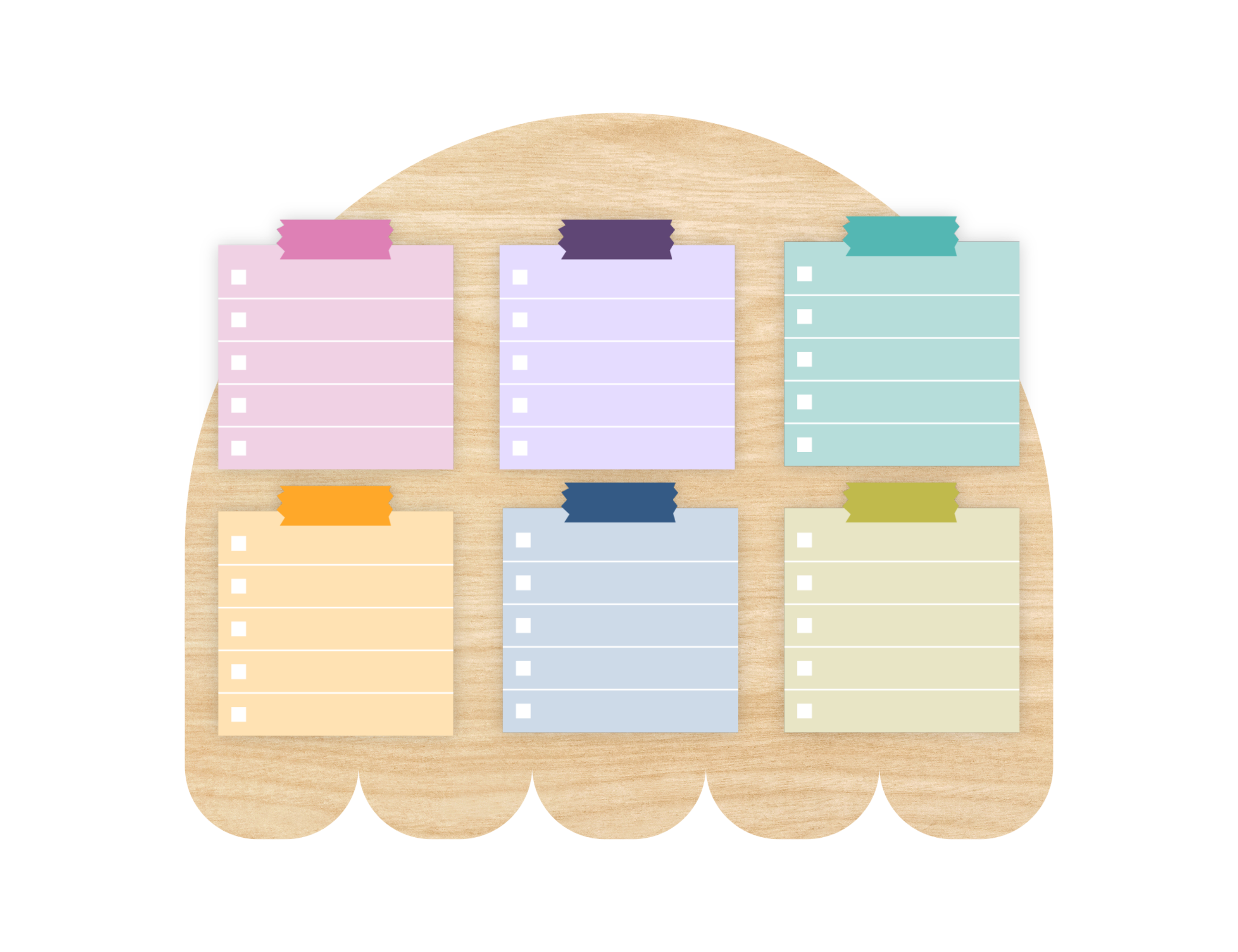 Short To Do List Stickers, Color Pop