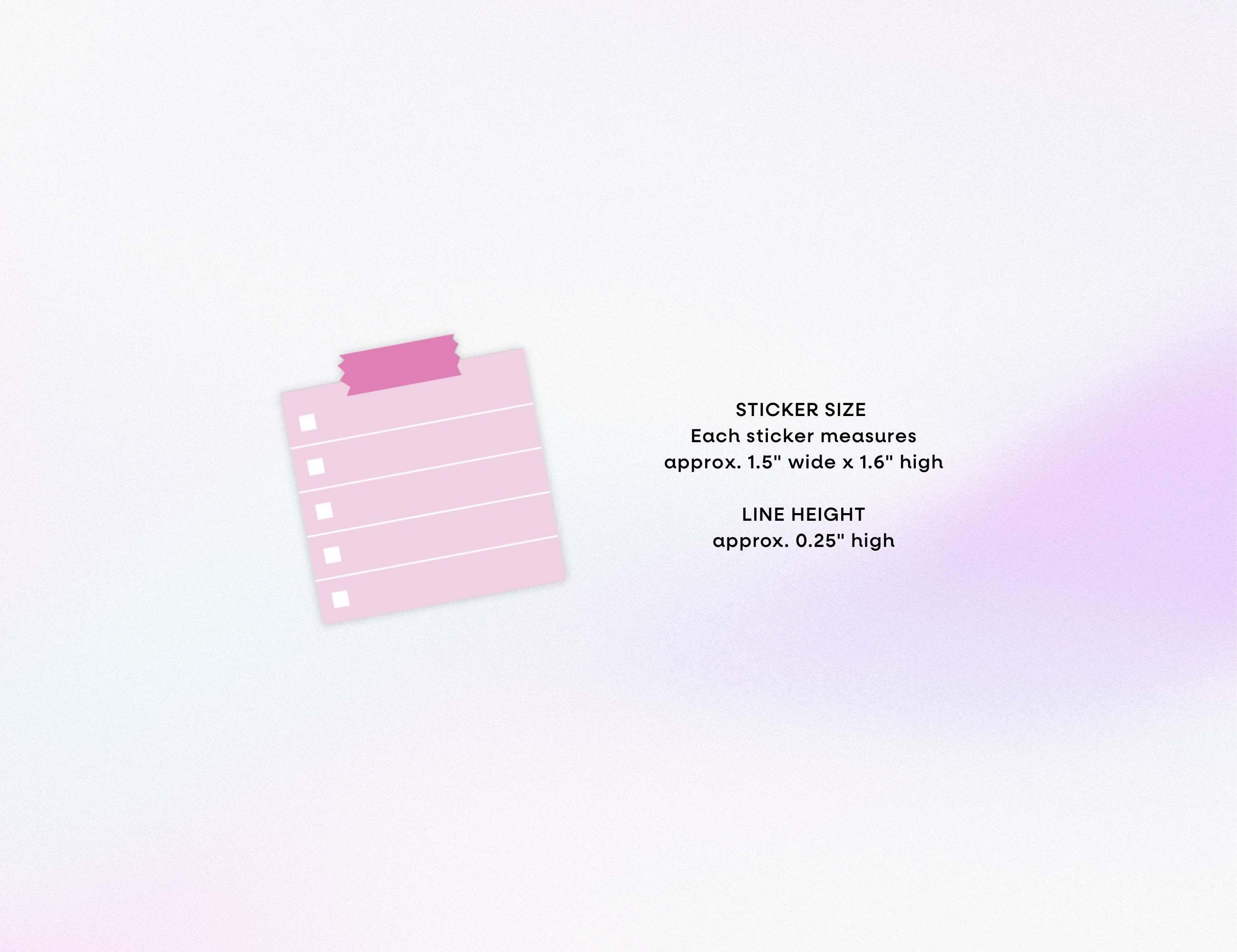 Short To Do List Stickers, Color Pop