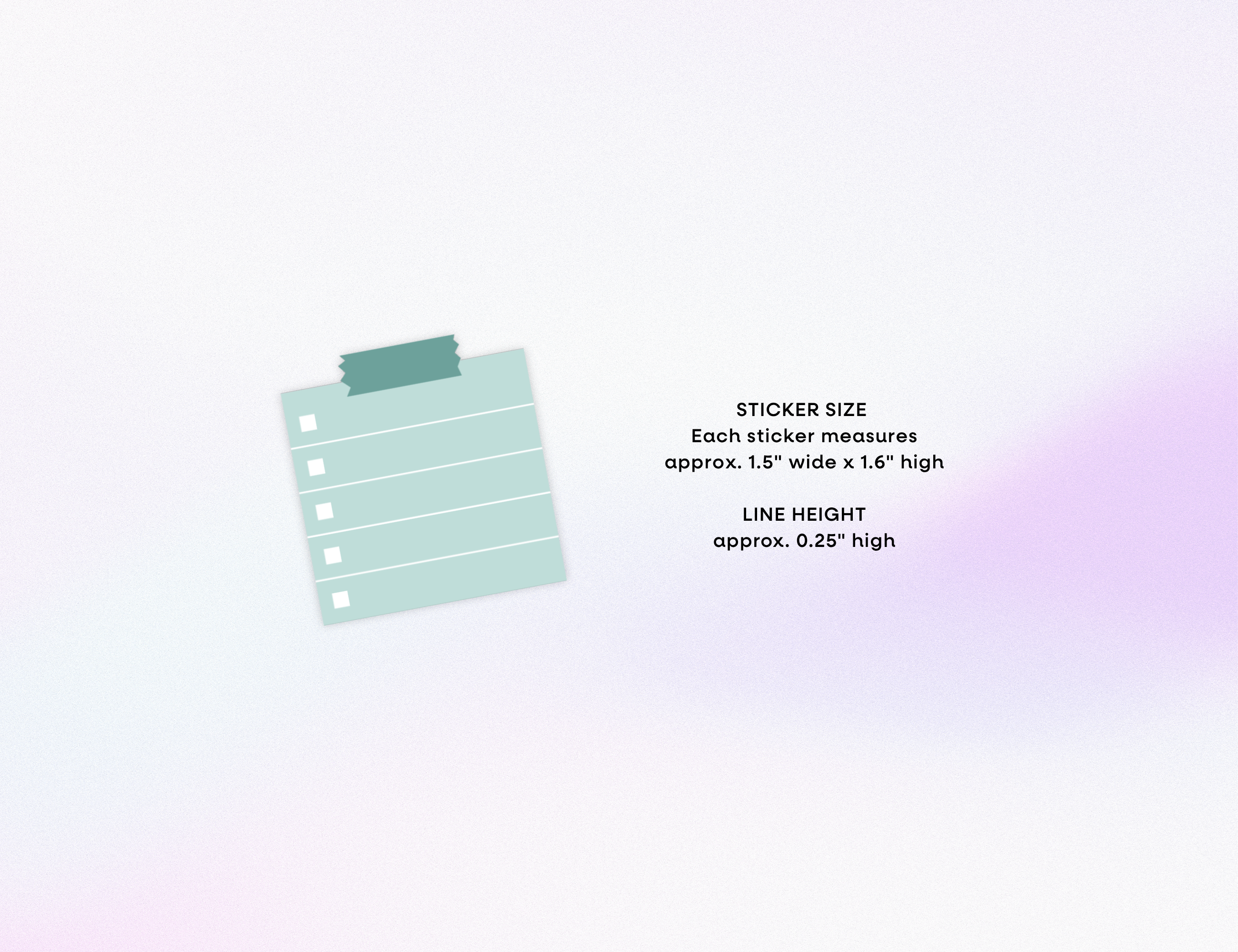 Short To Do List Stickers, Golden Hour
