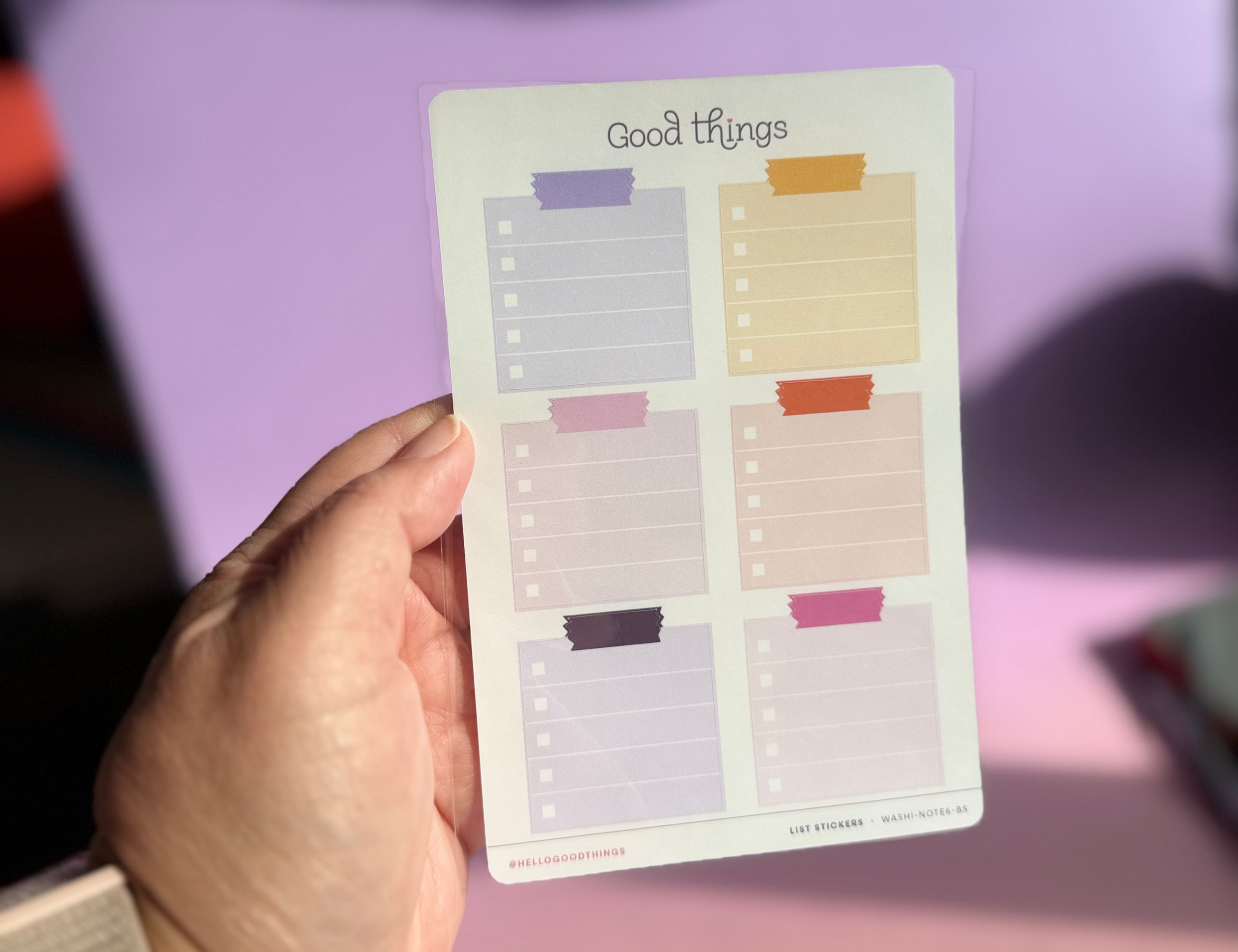Short To Do List Stickers, Bright Side