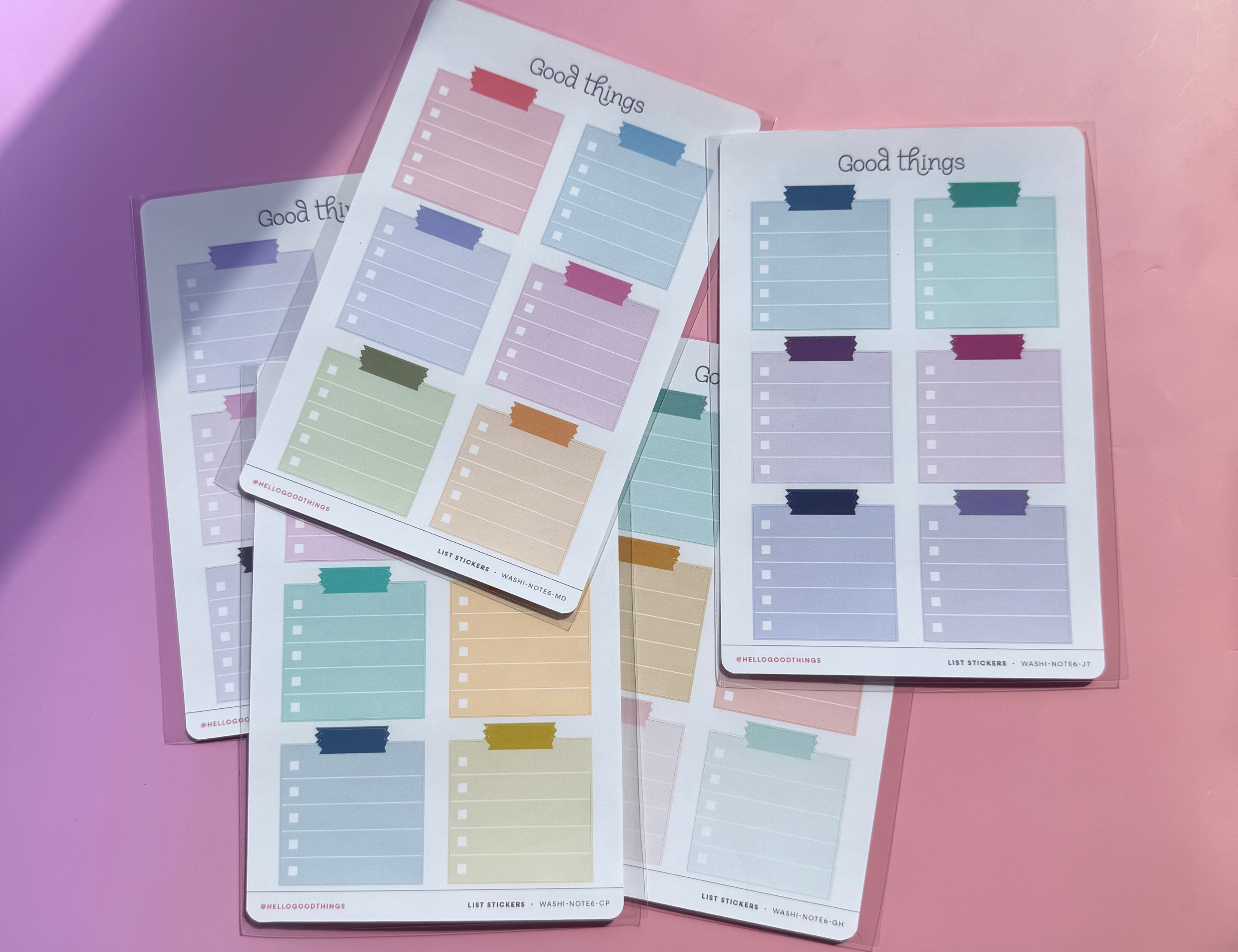 Short To Do List Stickers, Jewel Tones