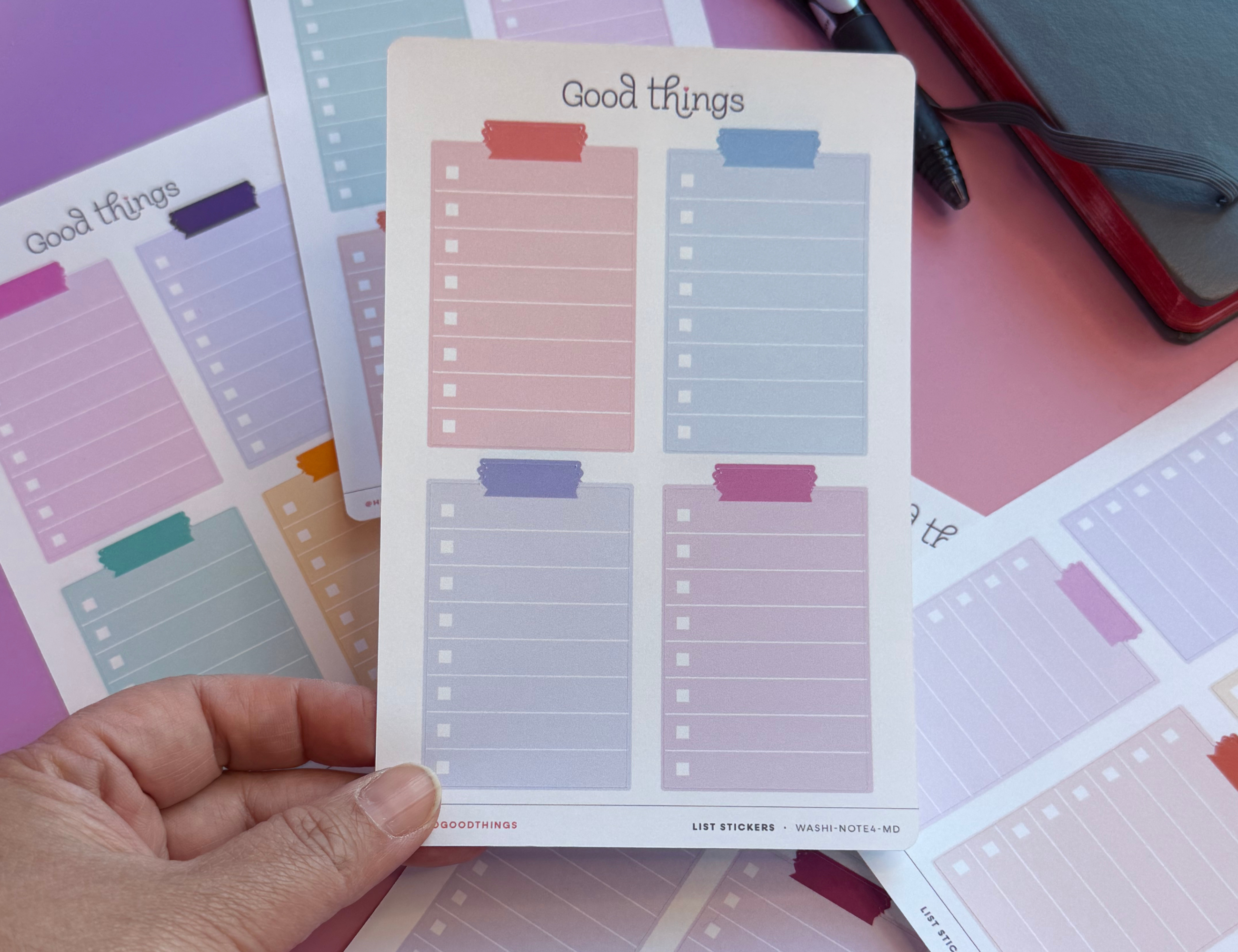 Long To Do List Stickers, Macaron Dreams