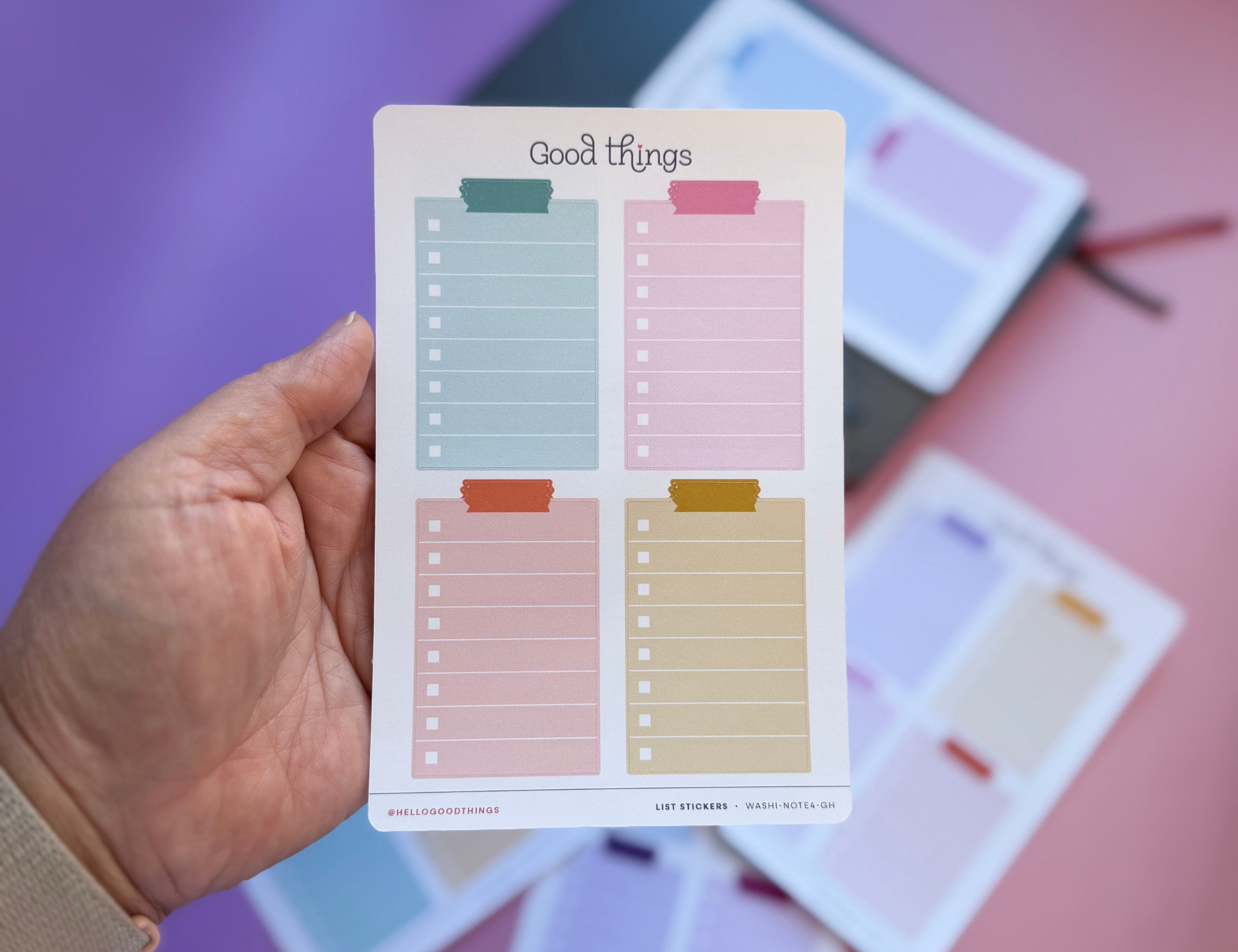 Long To Do List Stickers, Golden Hour