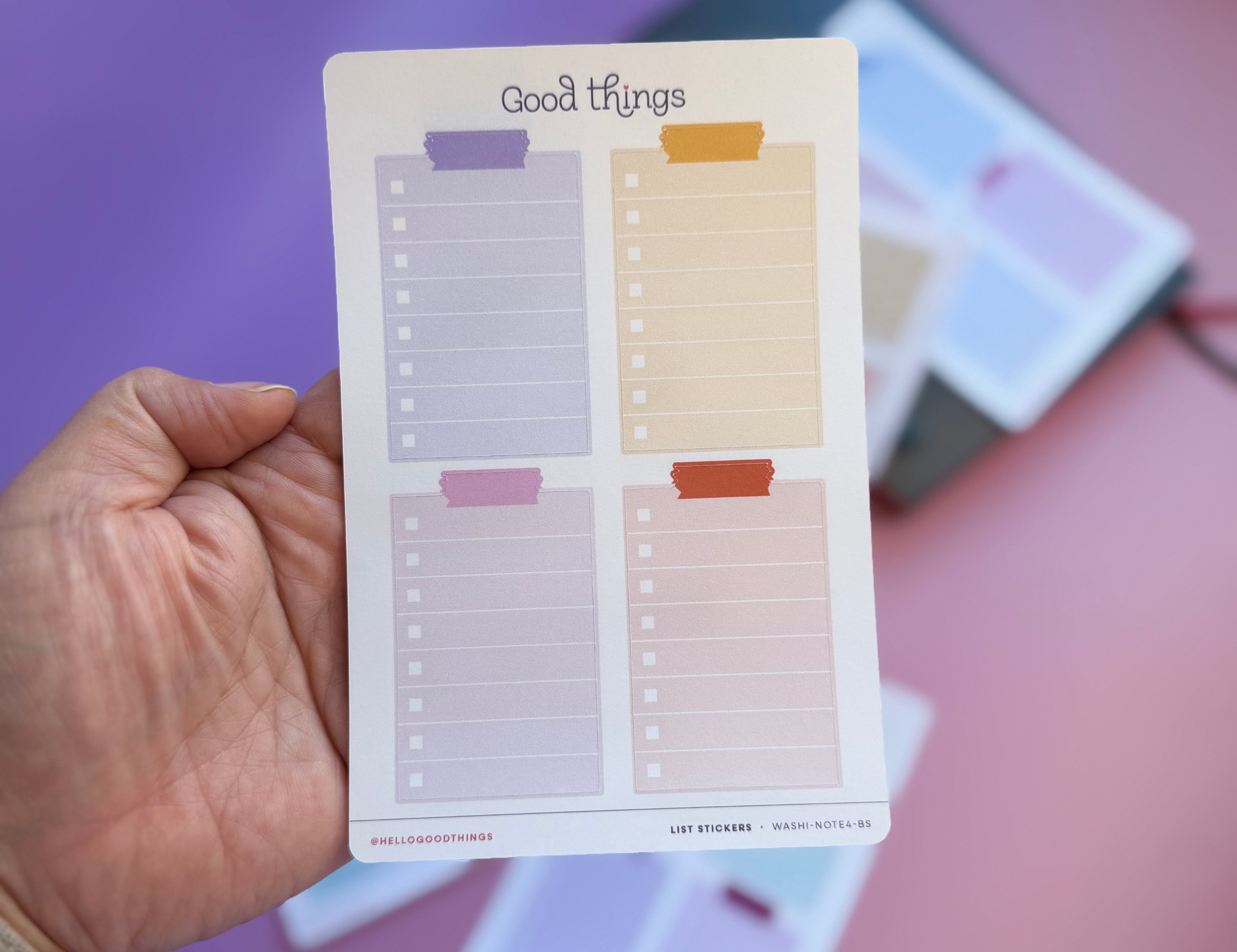 Long To Do List Stickers, Bright Side