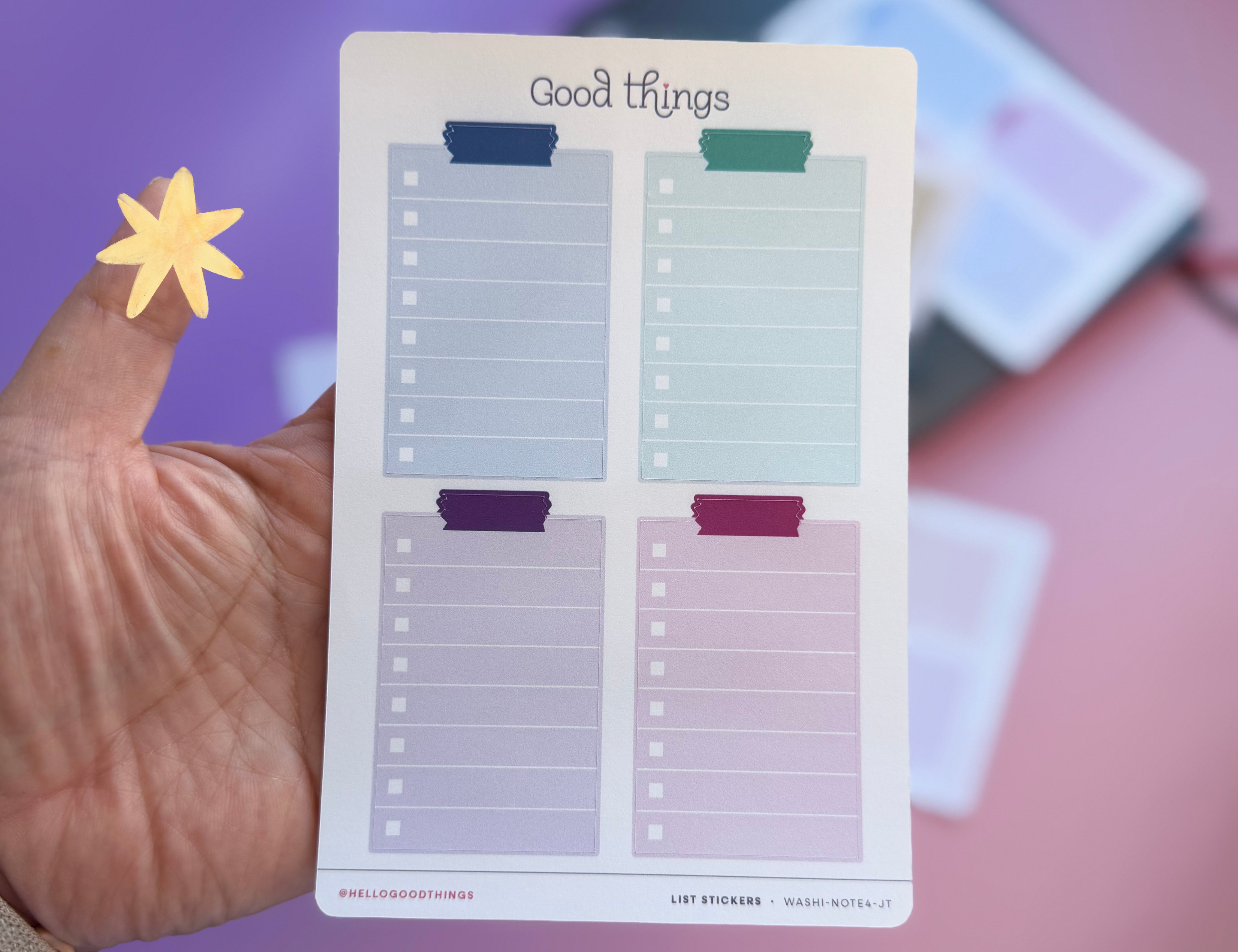Long To Do List Stickers, Jewel Tones