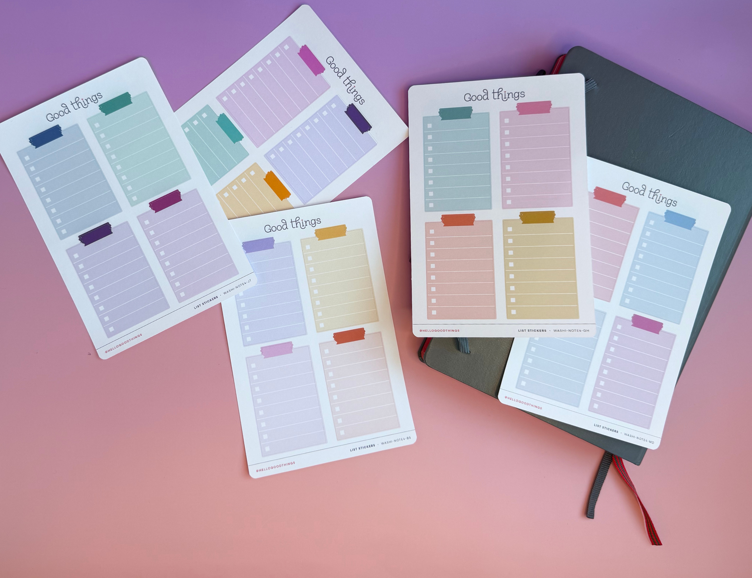Long To Do List Stickers, Macaron Dreams