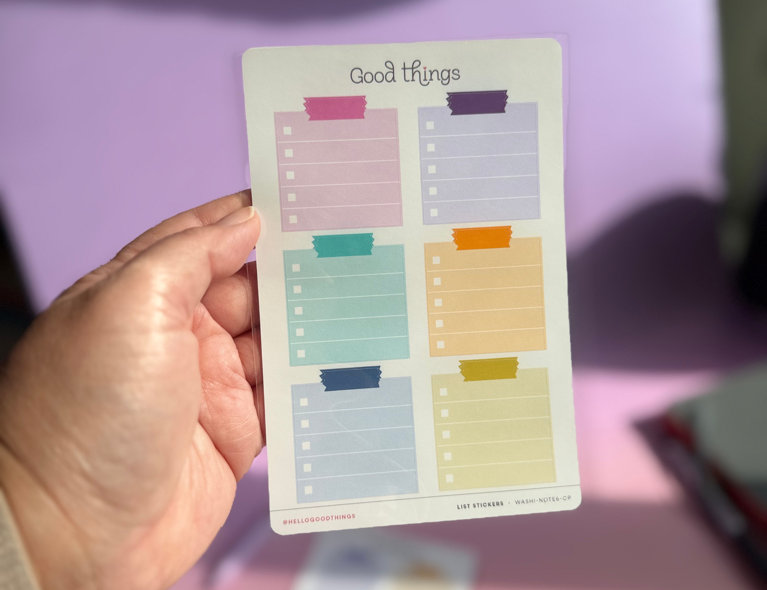 Short To Do List Stickers, Color Pop