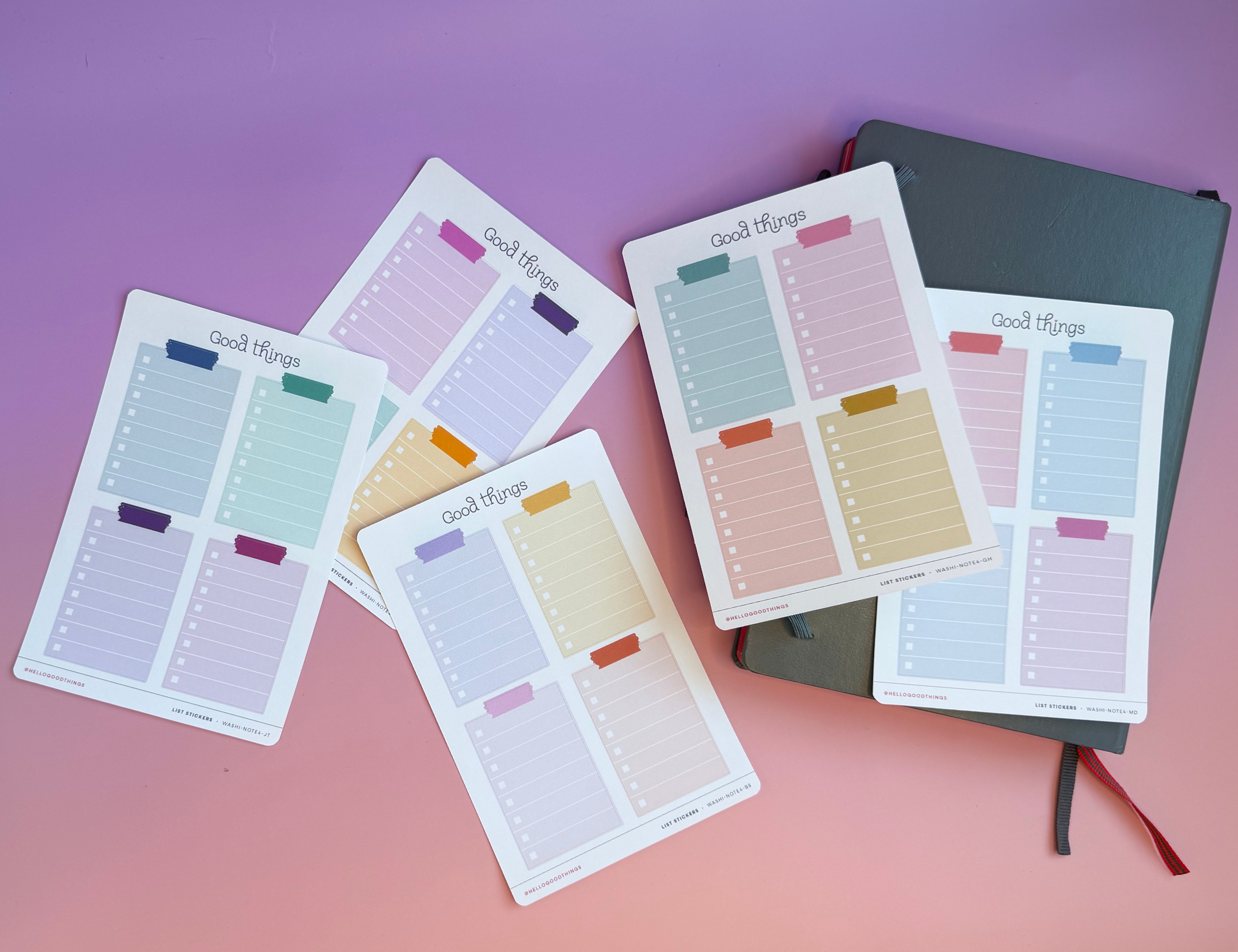 Long To Do List Stickers, Macaron Dreams