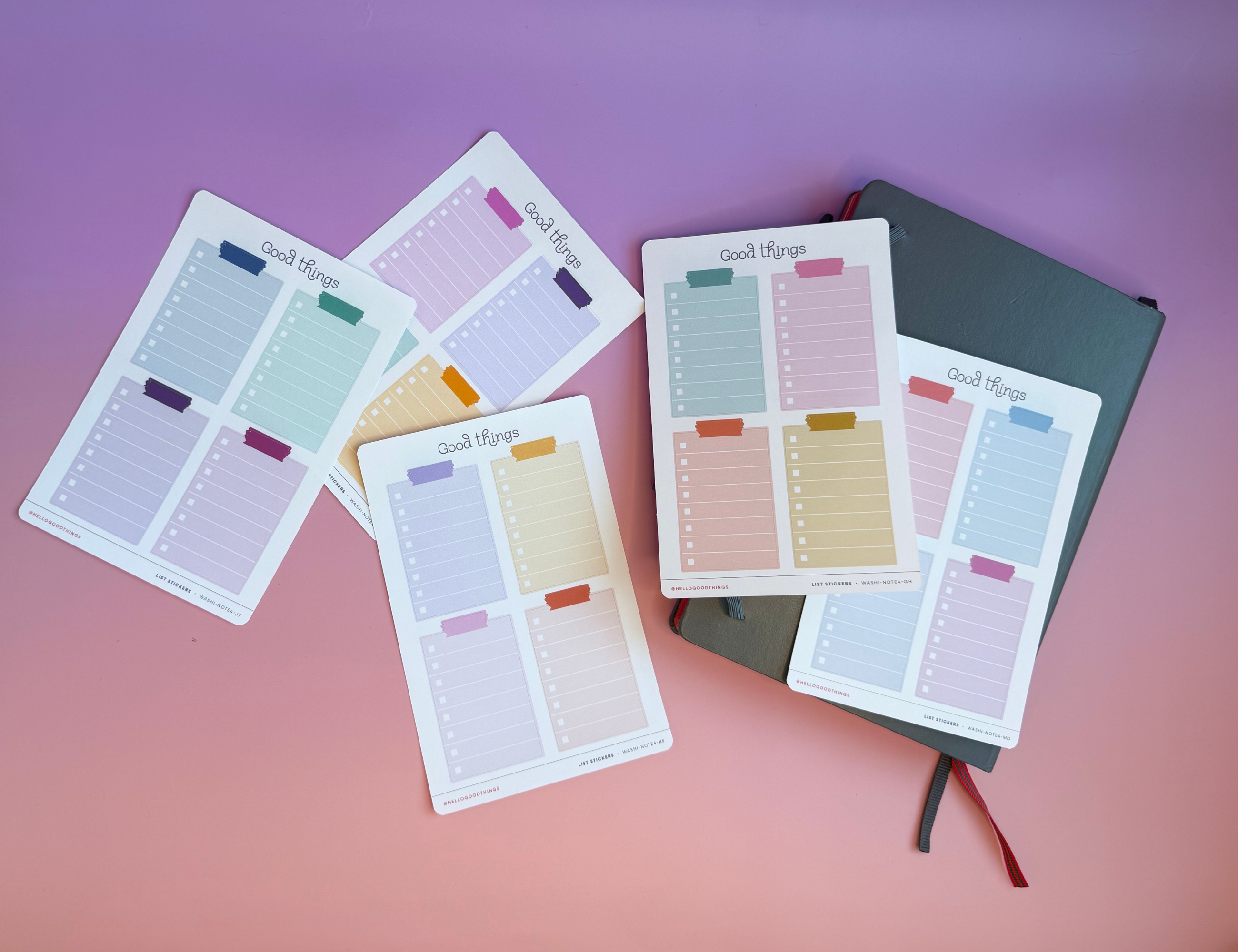 Long To Do List Stickers, Macaron Dreams