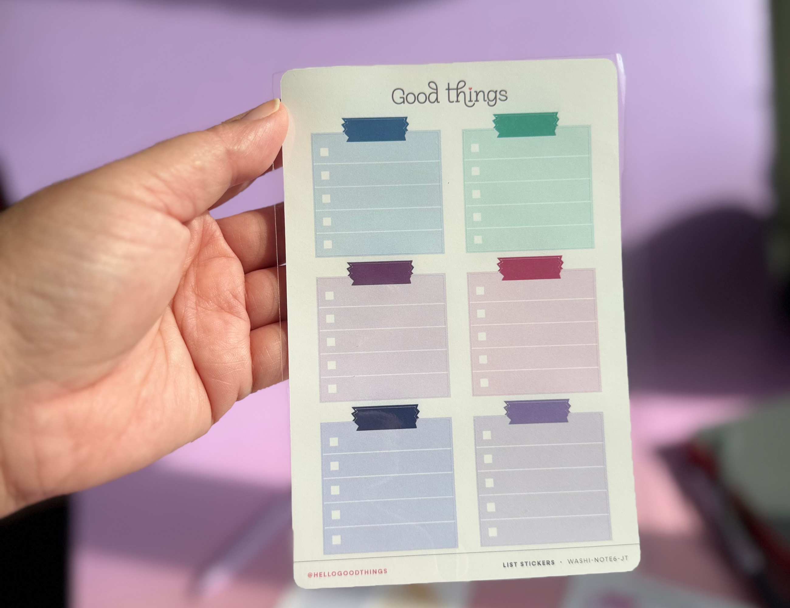 Short To Do List Stickers, Jewel Tones