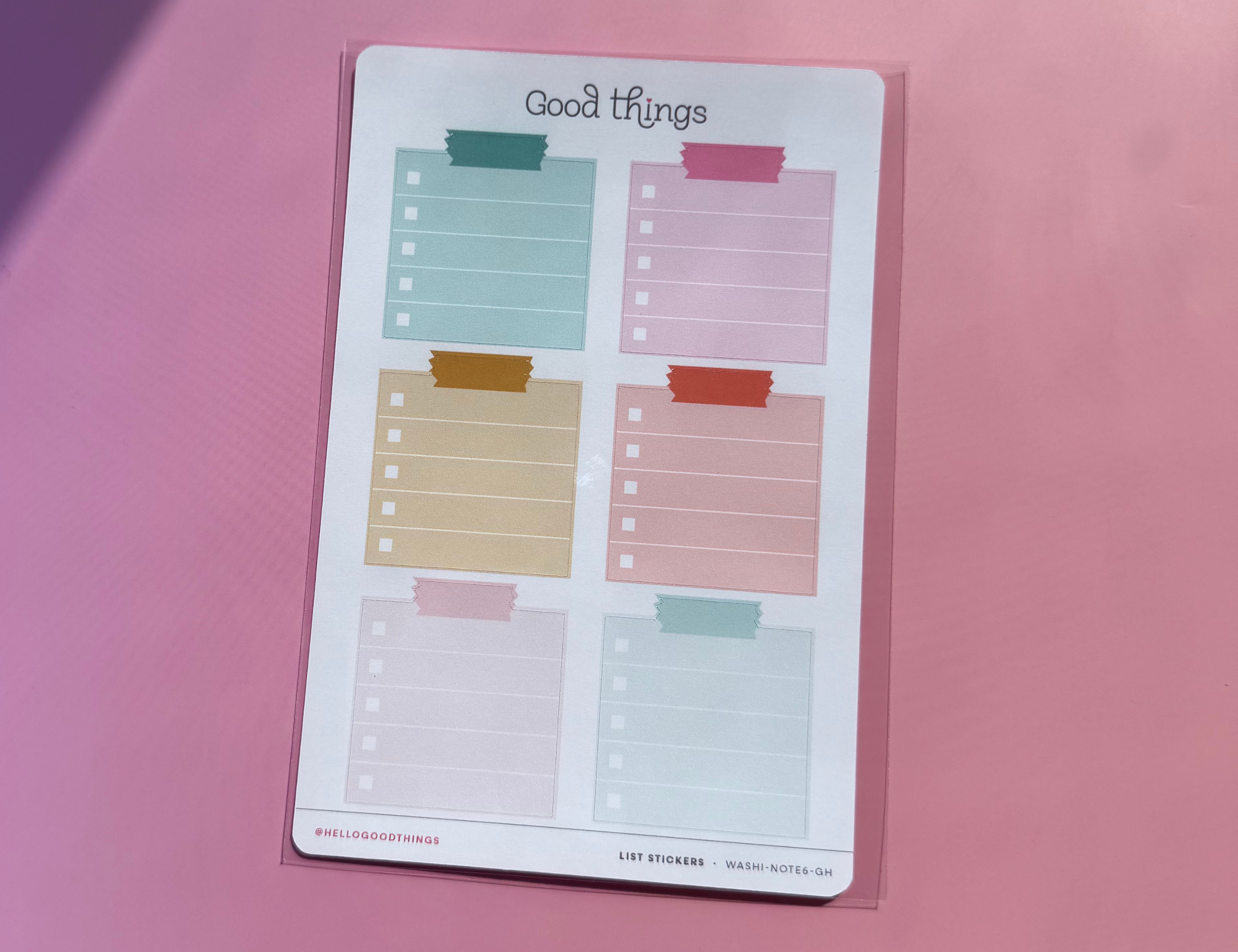Short To Do List Stickers, Golden Hour