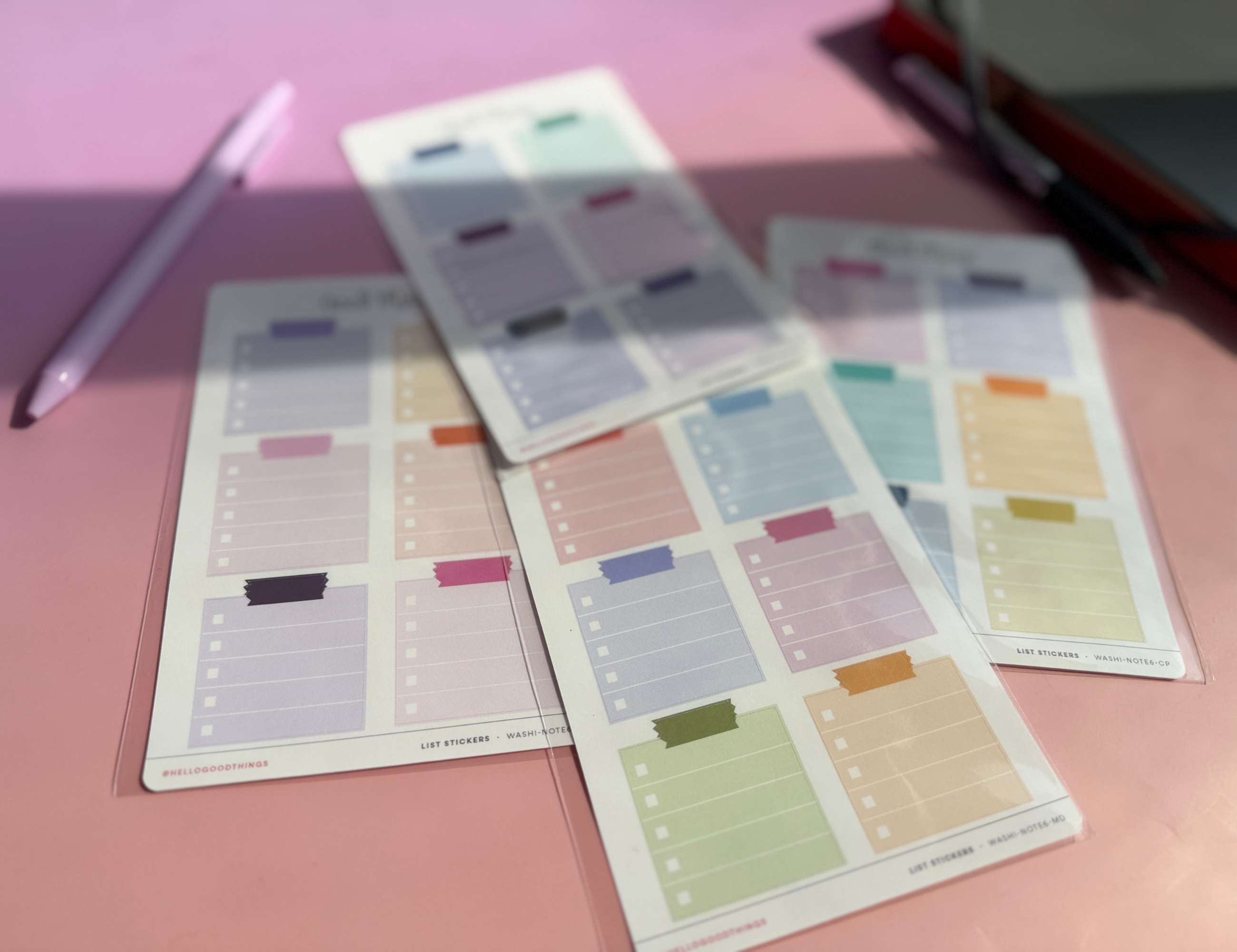 Short To Do List Stickers, Macaron Dreams