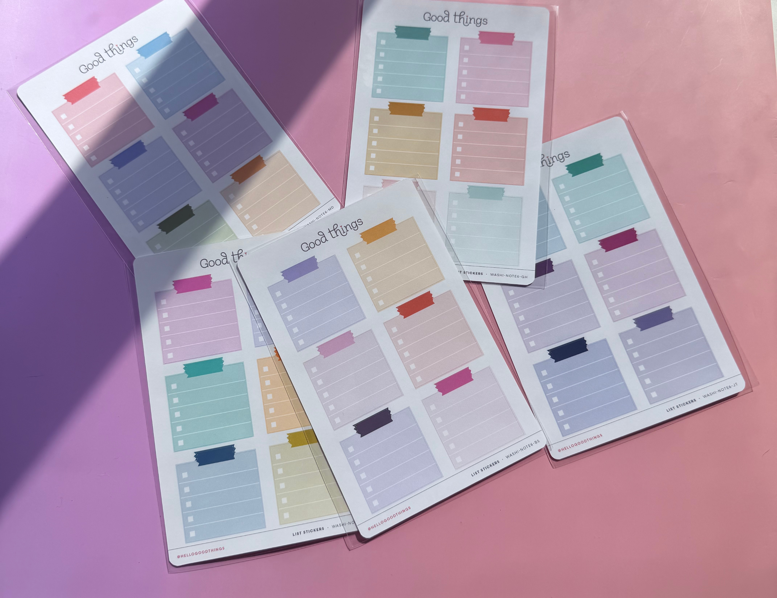 Short To Do List Stickers, Jewel Tones