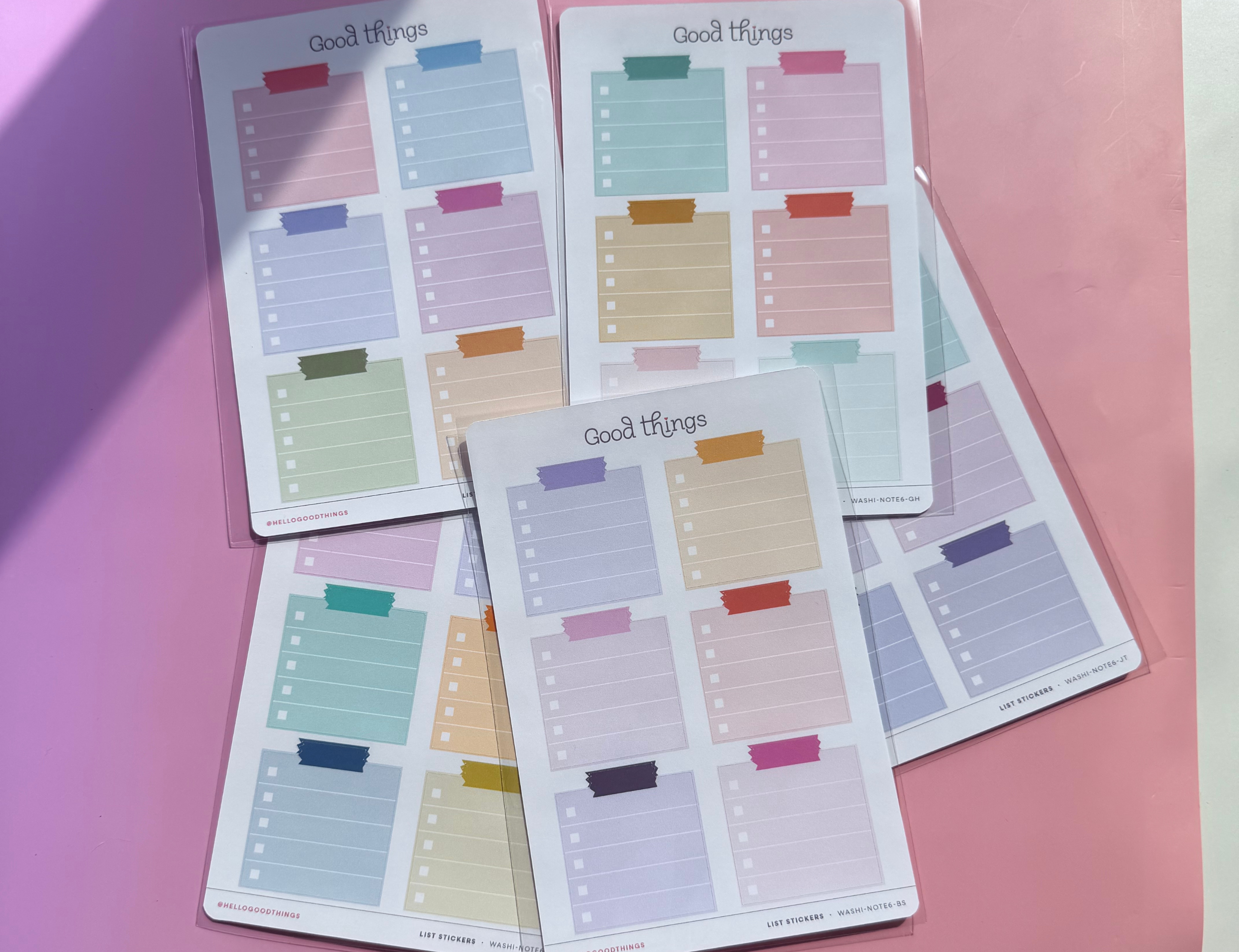 Short To Do List Stickers, Jewel Tones