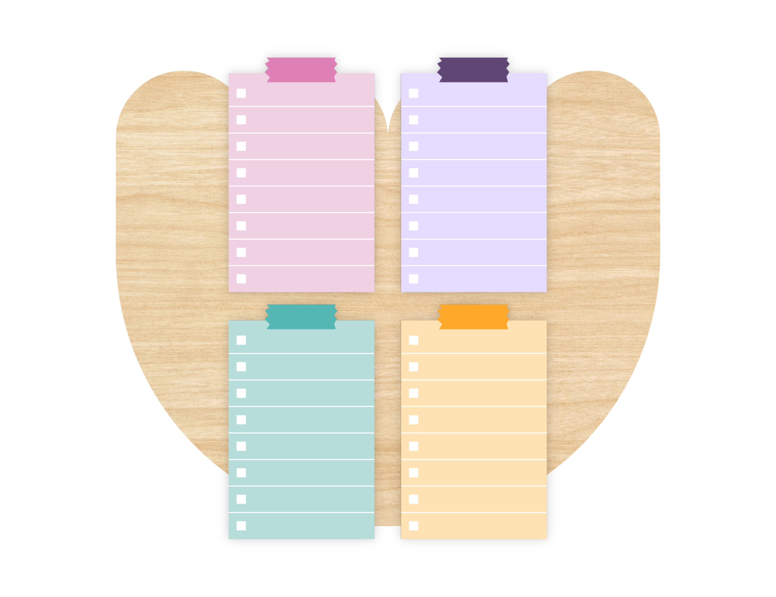 Long To Do List Stickers, Color Pop