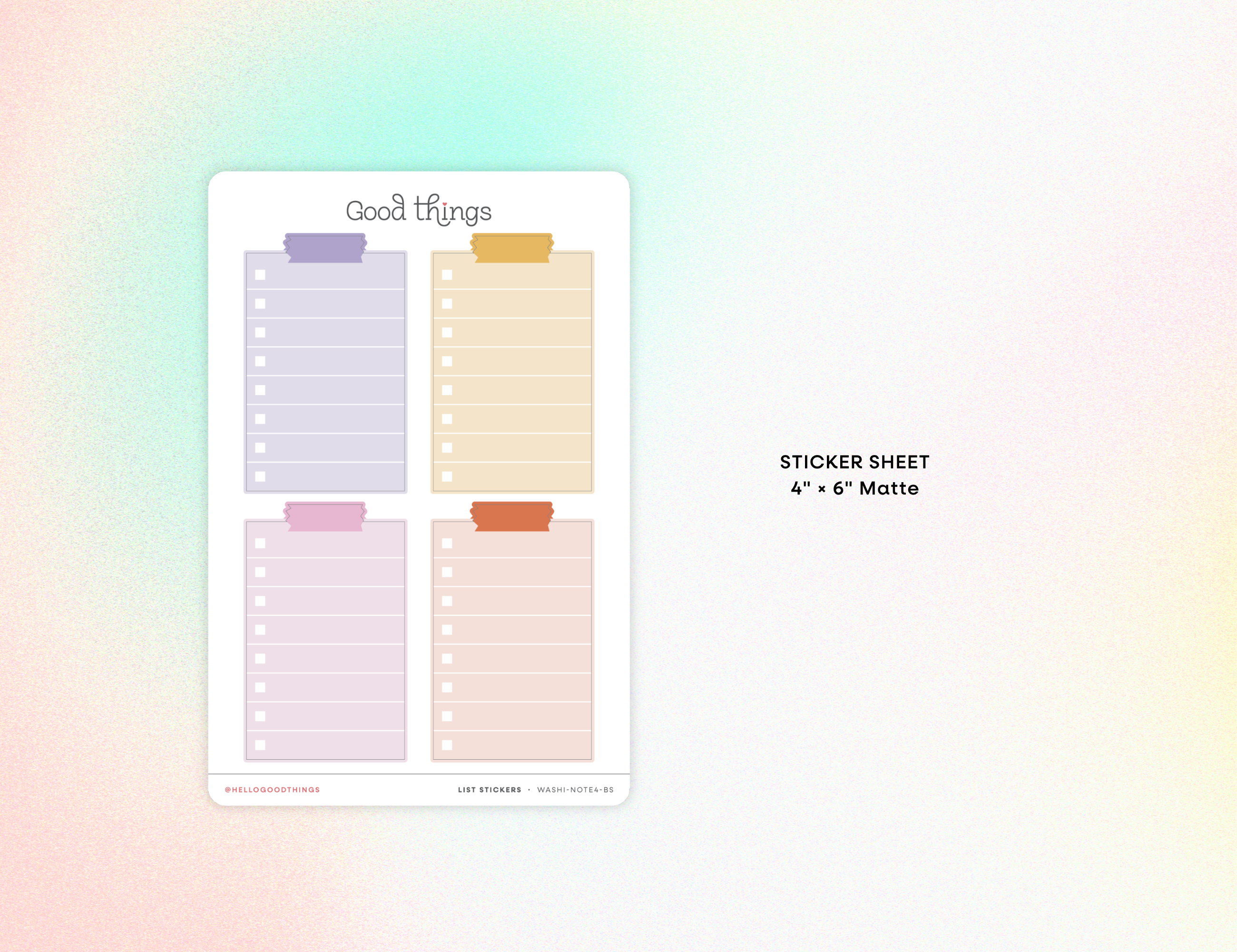 Long To Do List Stickers, Bright Side