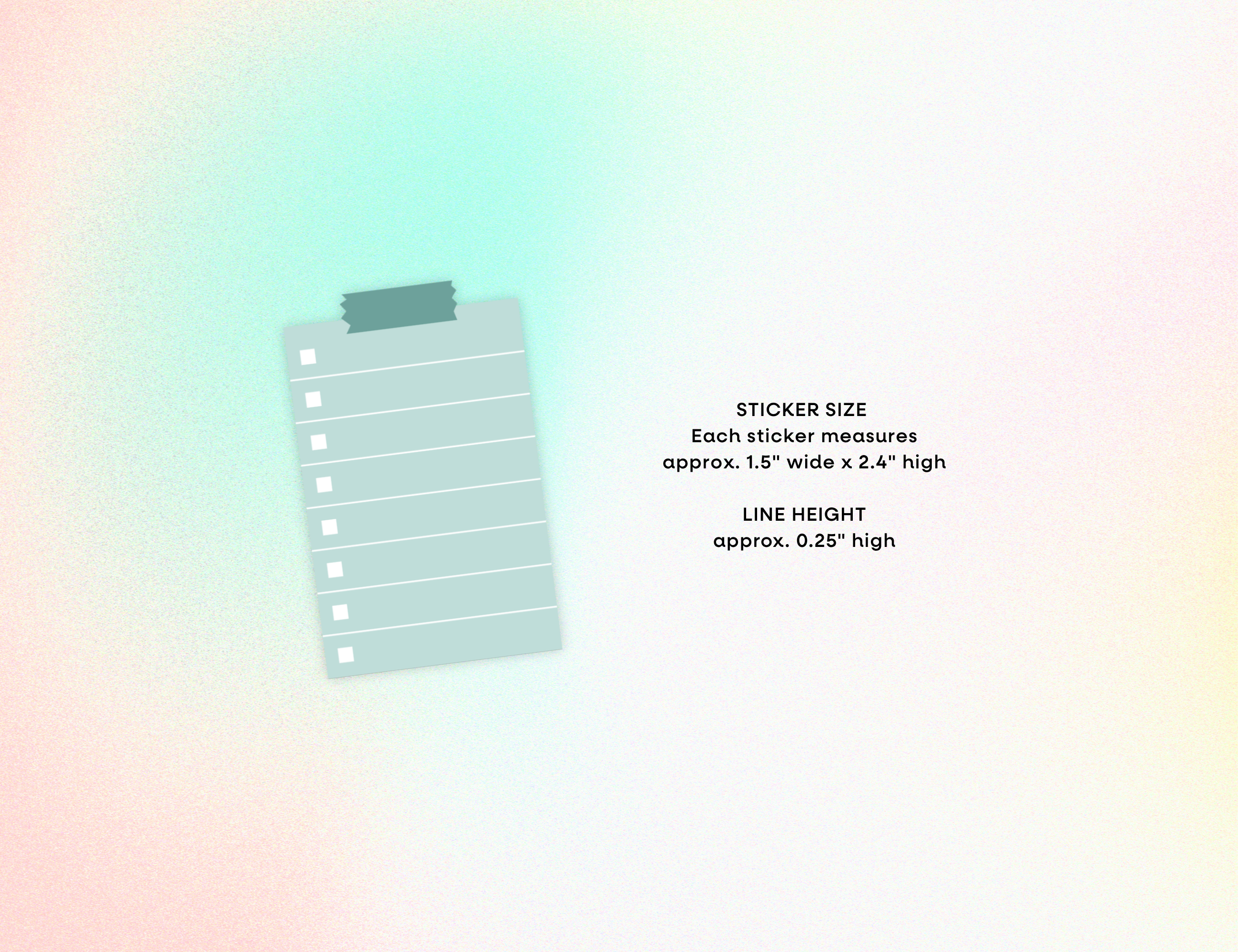 Long To Do List Stickers, Golden Hour