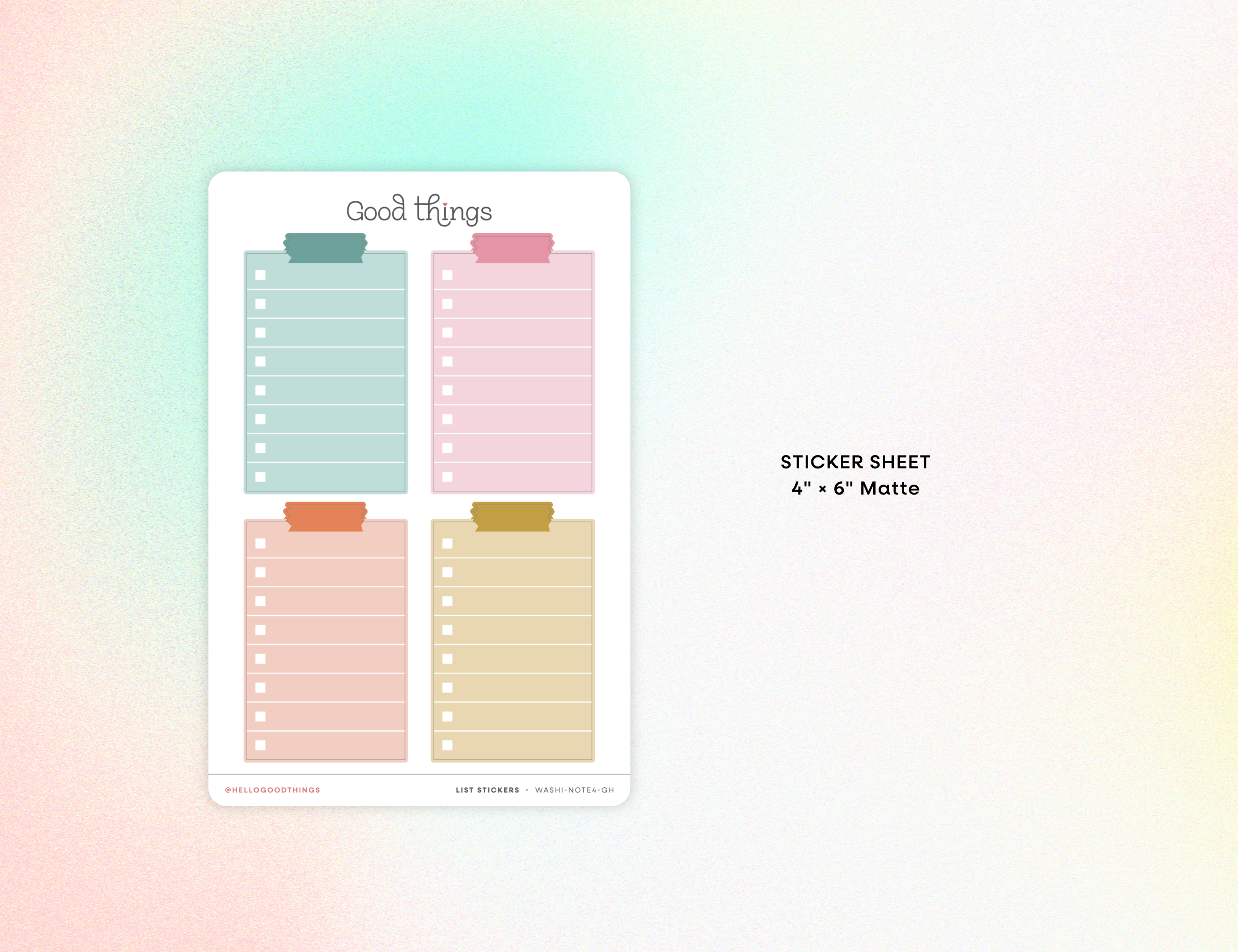 Long To Do List Stickers, Golden Hour