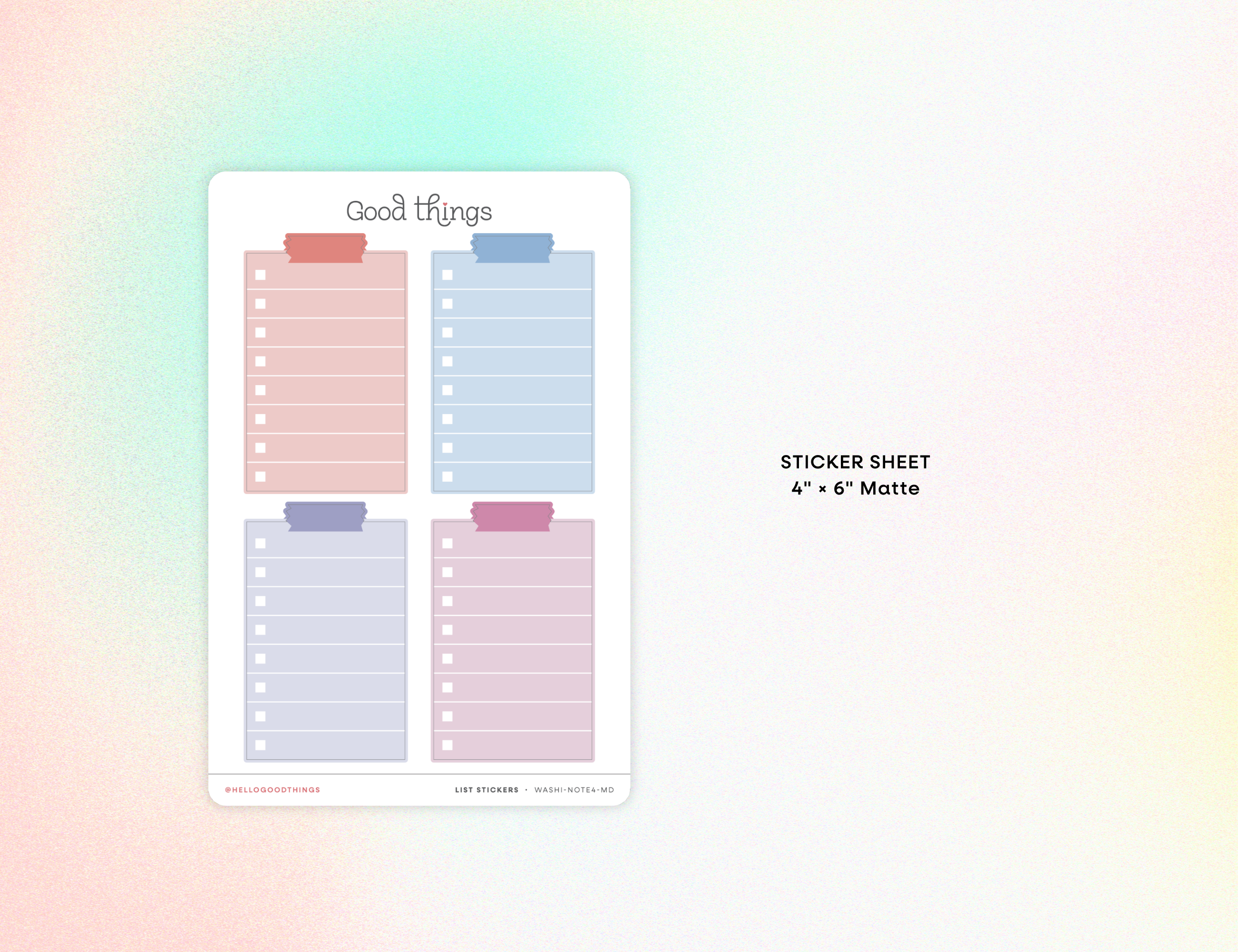 Long To Do List Stickers, Macaron Dreams