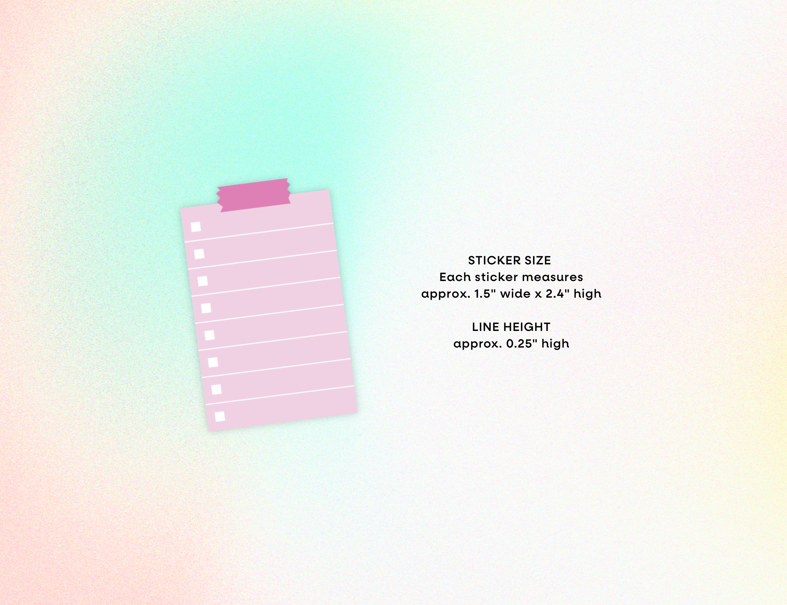 Long To Do List Stickers, Color Pop