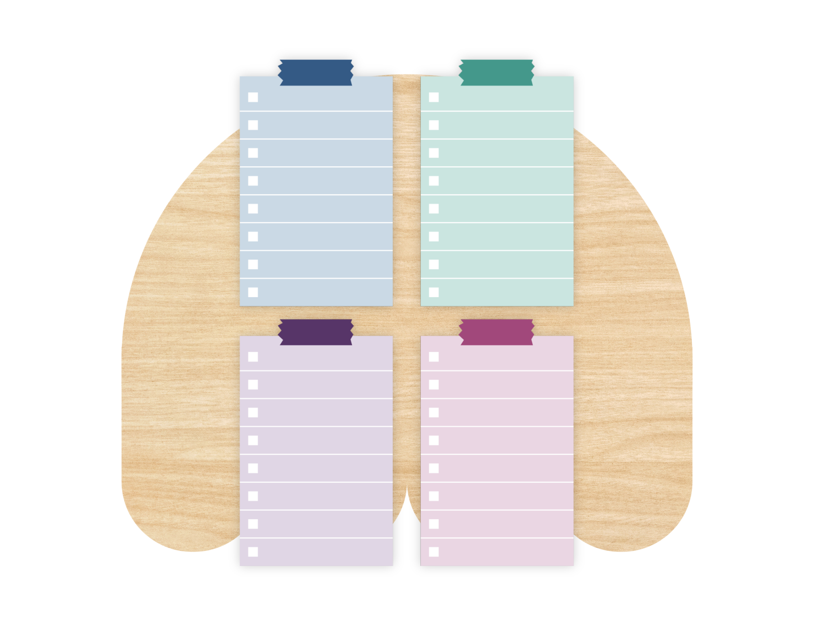 Long To Do List Stickers, Jewel Tones