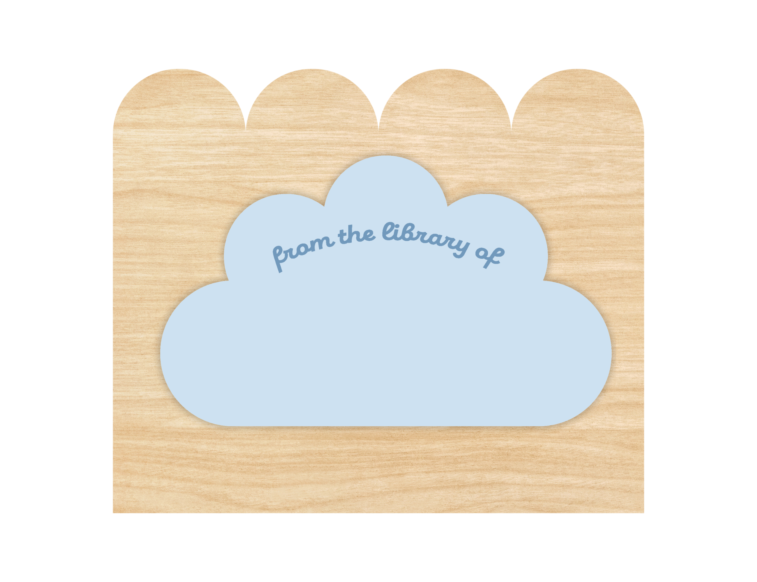 Cloud Bookplate Labels, Set of 10
