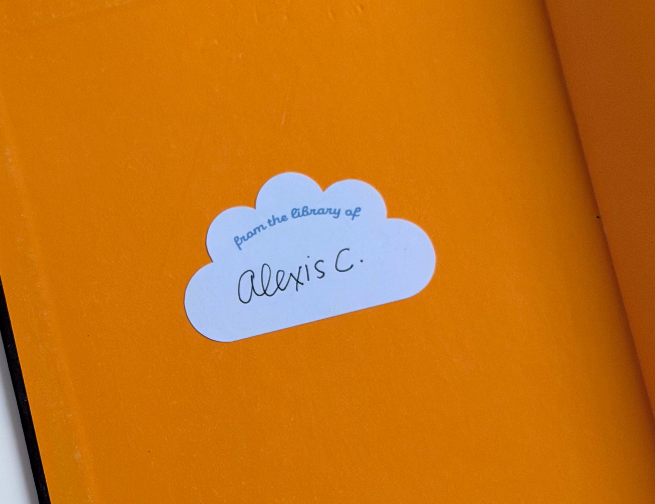 Cloud Bookplate Labels, Set of 10