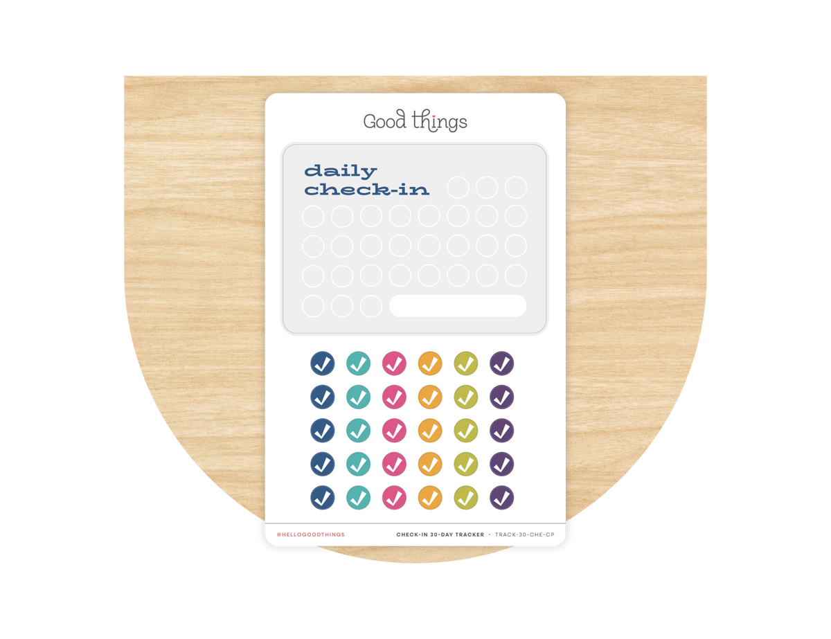 Goal Tracker Sticker - Daily Check-in
