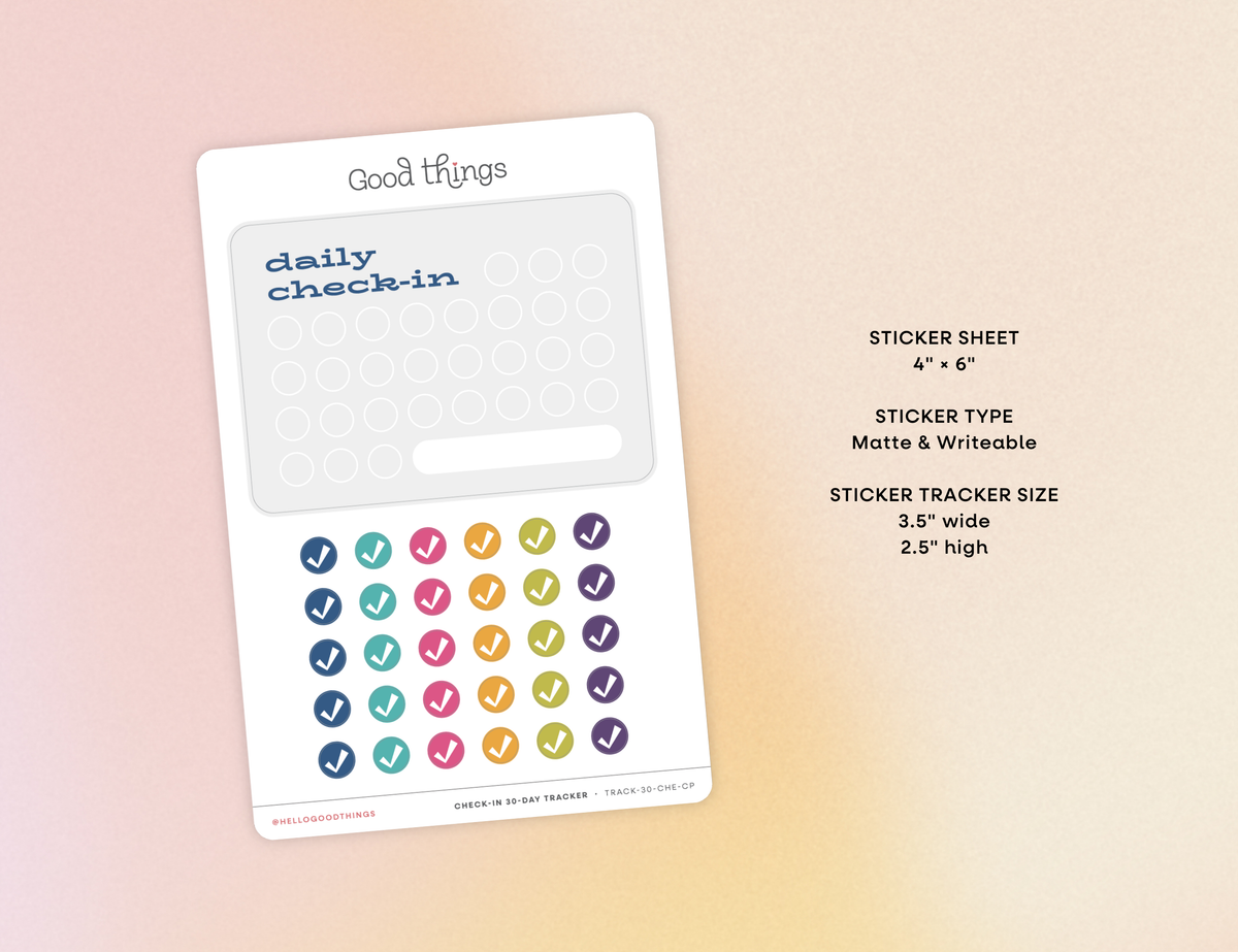 Goal Tracker Sticker - Daily Check-in