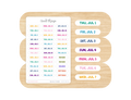 2026-2027 Daily Dated Sticker Sheets, Sugar Rush