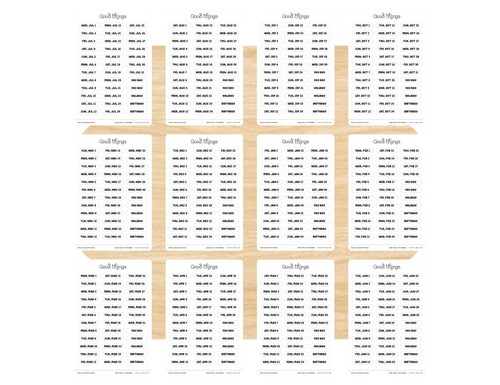 2026-2027 Daily Dated Sticker Sheets, Black & White