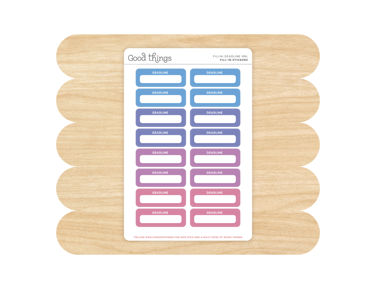 Deadline Calendar Stickers