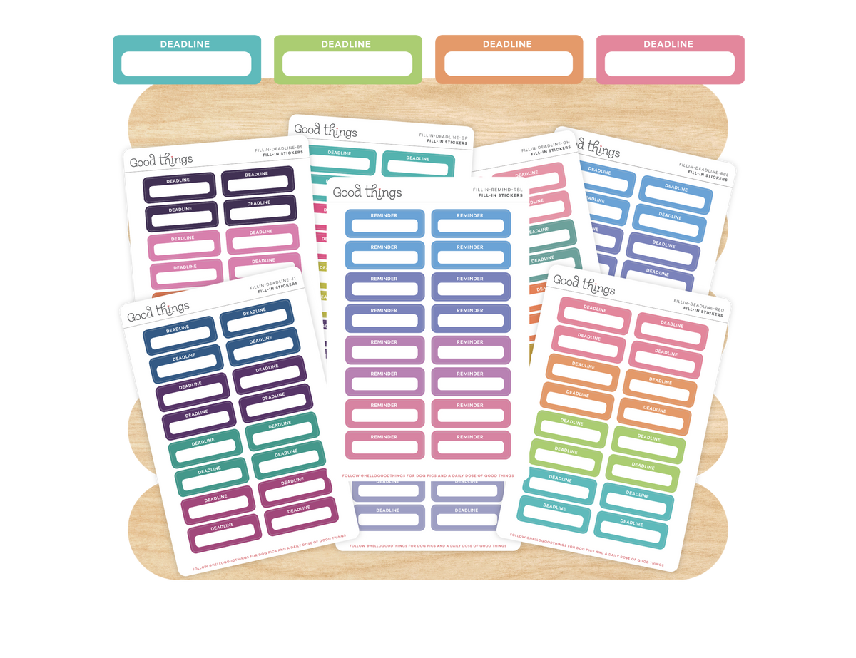 Deadline Calendar Stickers