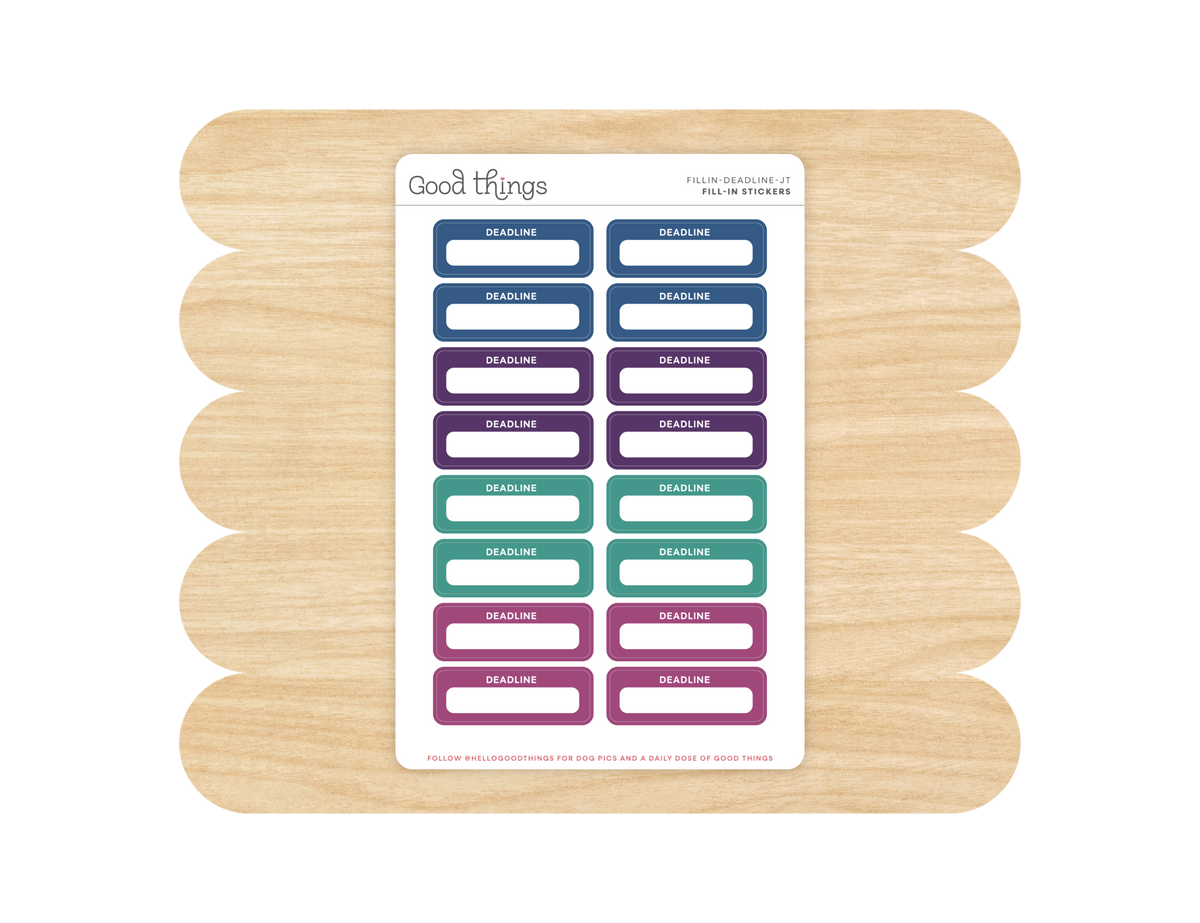 Deadline Calendar Stickers