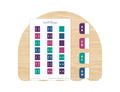 A to Z Index Tab Stickers, Double Stacked, Jewel Tones