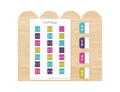 A to Z Index Tab Stickers, Double Stacked, Color Pop