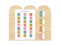 A to Z Index Tab Stickers, Double Stacked, Golden Hour
