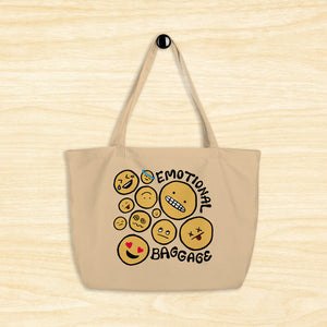 Emotional Baggage Large Tote Bag (natural)