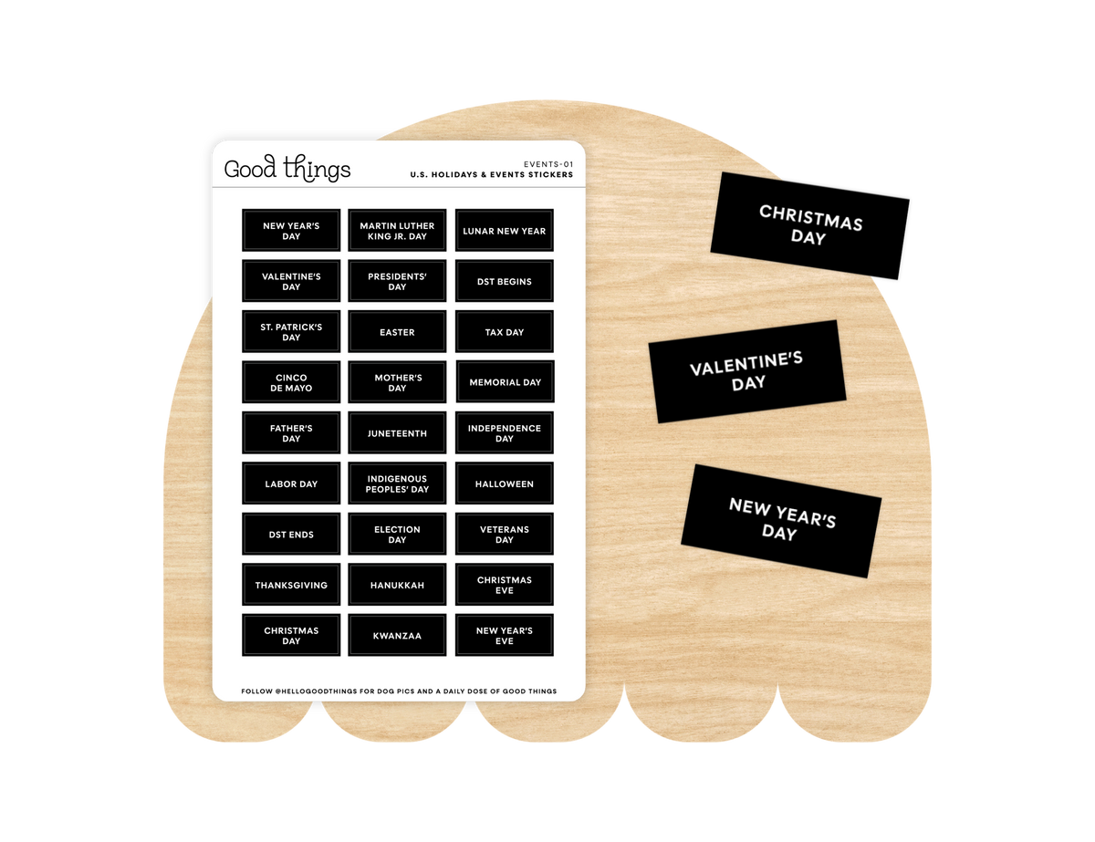 U.S. Holidays & Events Label Stickers