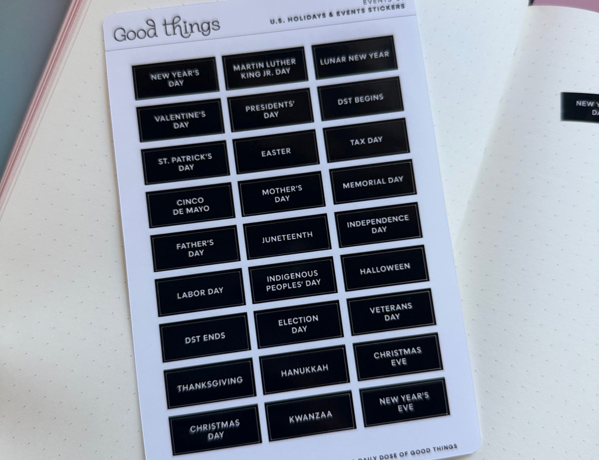 U.S. Holidays & Events Label Stickers