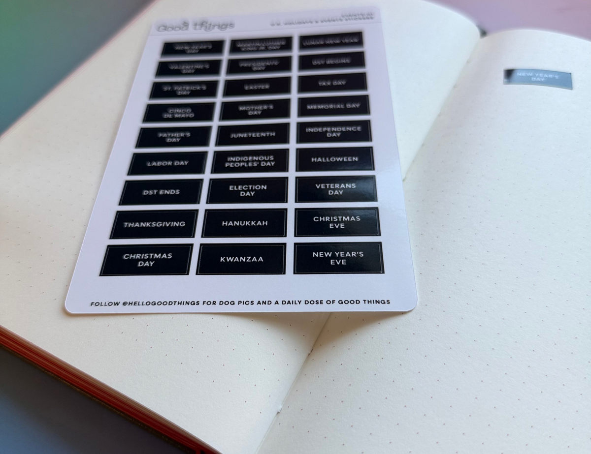 U.S. Holidays & Events Label Stickers