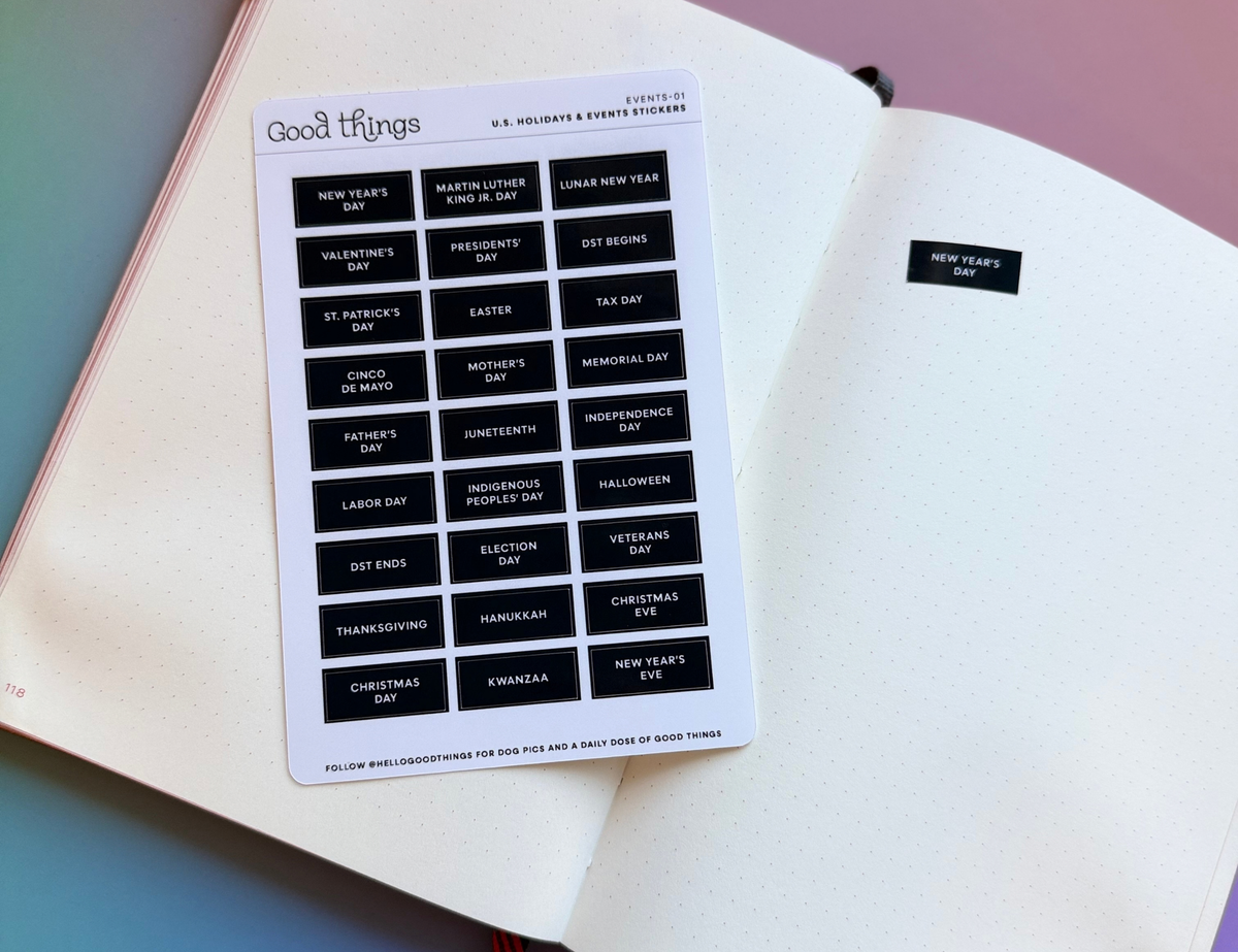 U.S. Holidays & Events Label Stickers