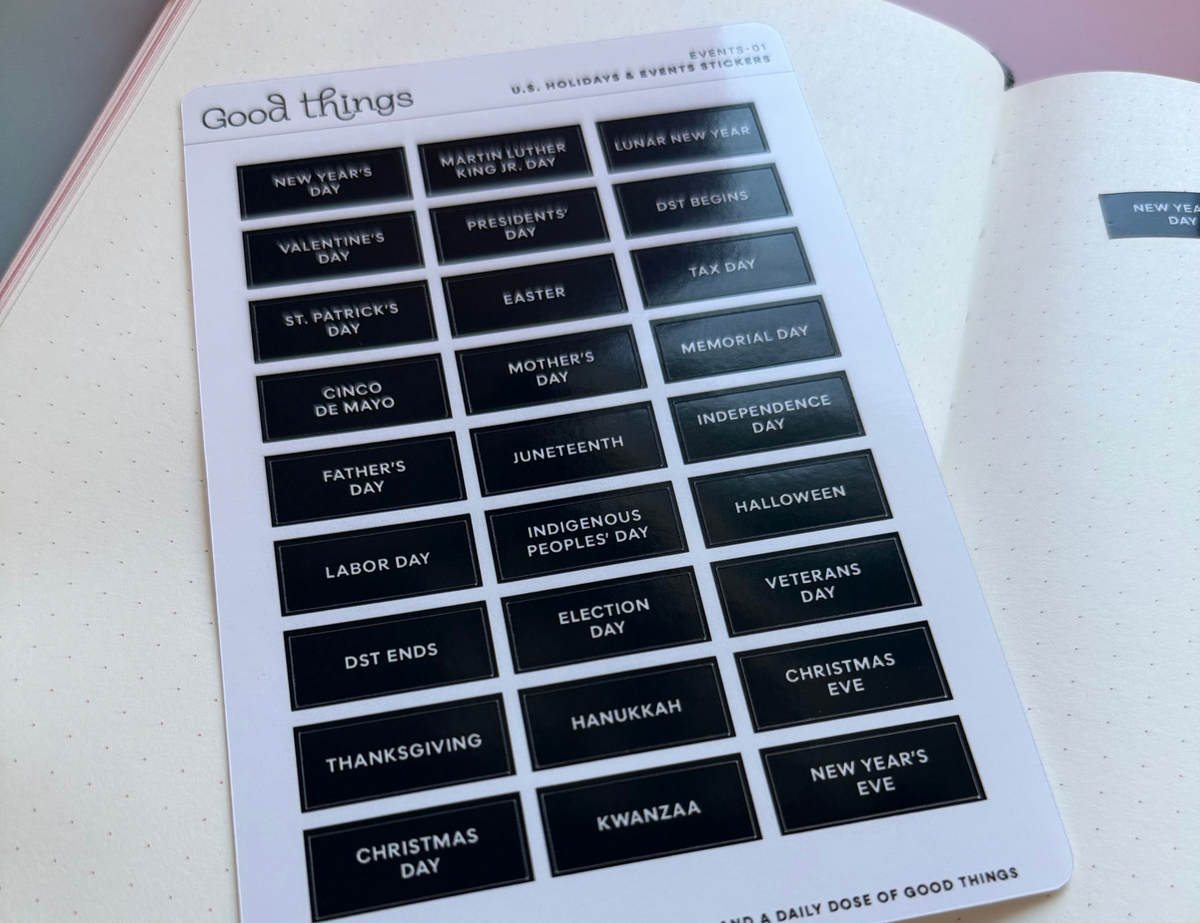 U.S. Holidays & Events Label Stickers