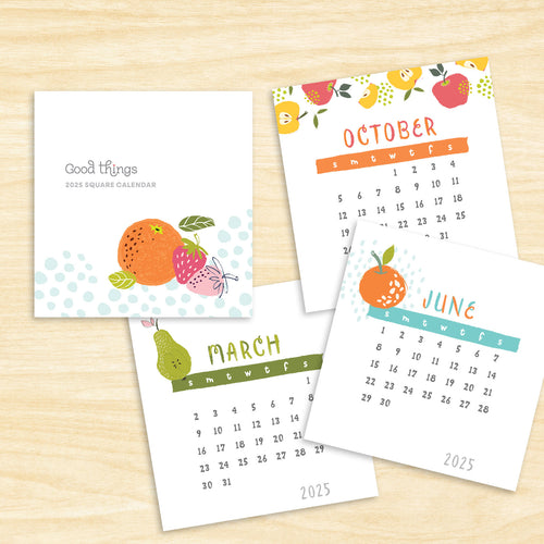 2025 Fresh & Fruity Square Desk Calendar