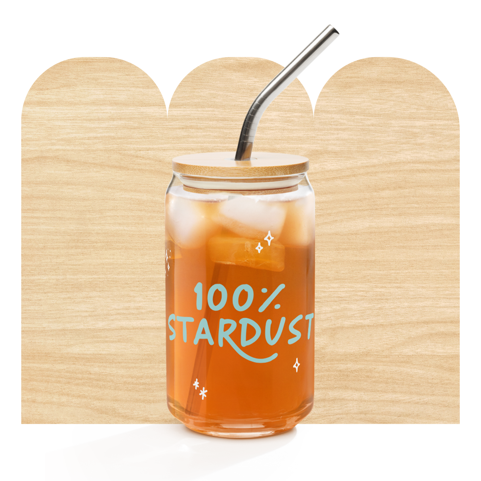 100% Stardust Glass Can by Good Things