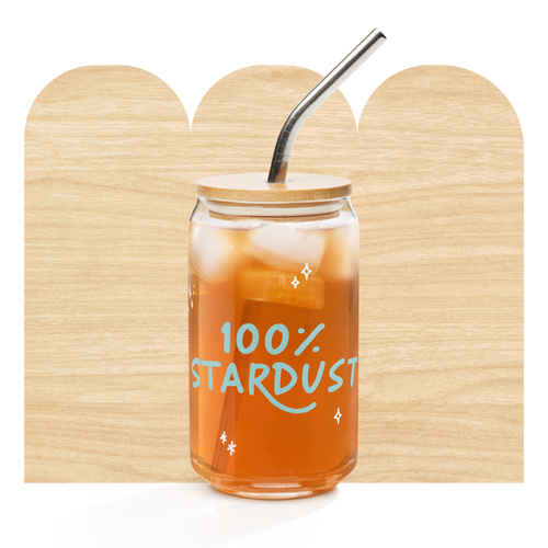 100% Stardust Glass Can by Good Things