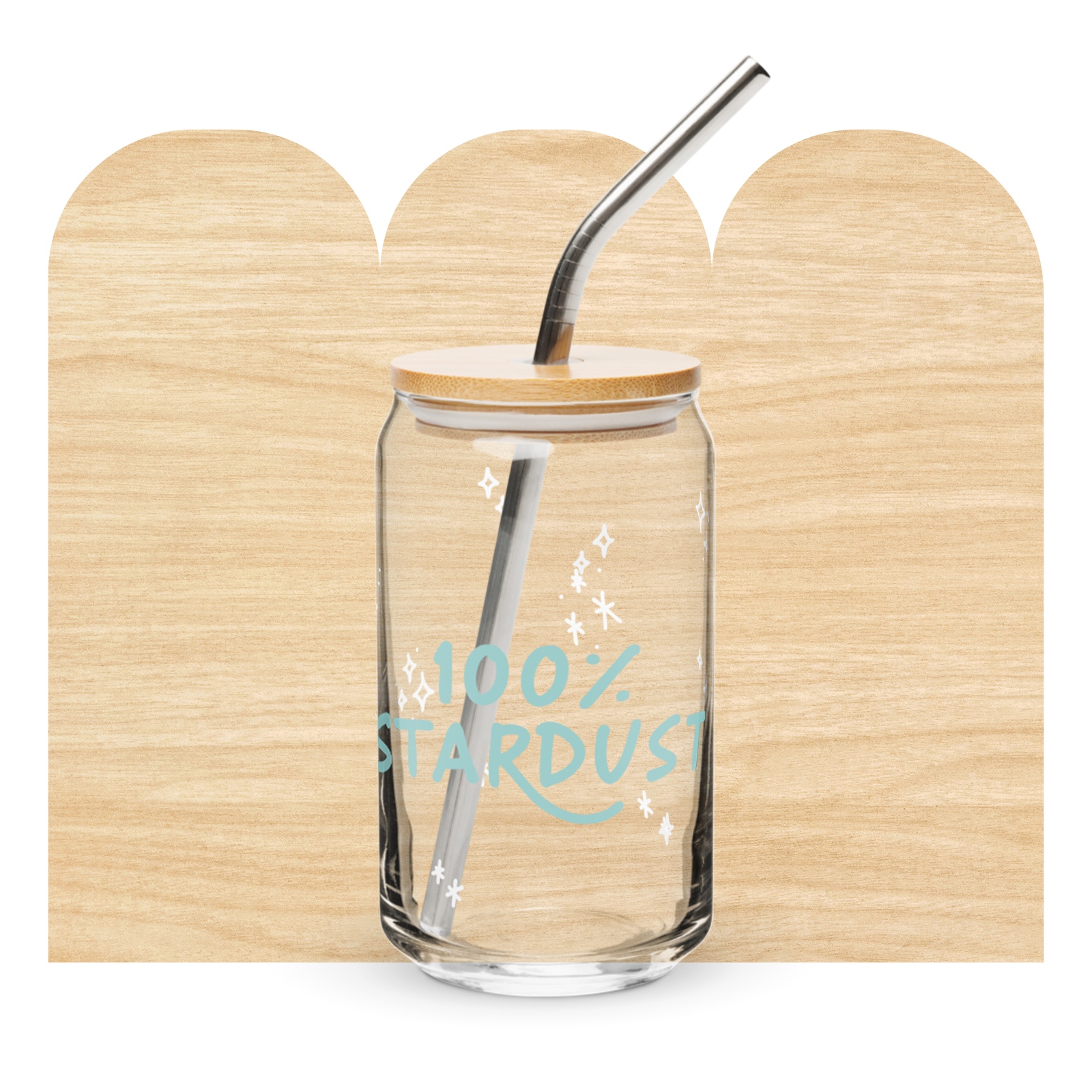 100% Stardust Glass Can by Good Things