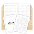 2026 Calendar & Notes Printable (Letter, A4, Half Letter)